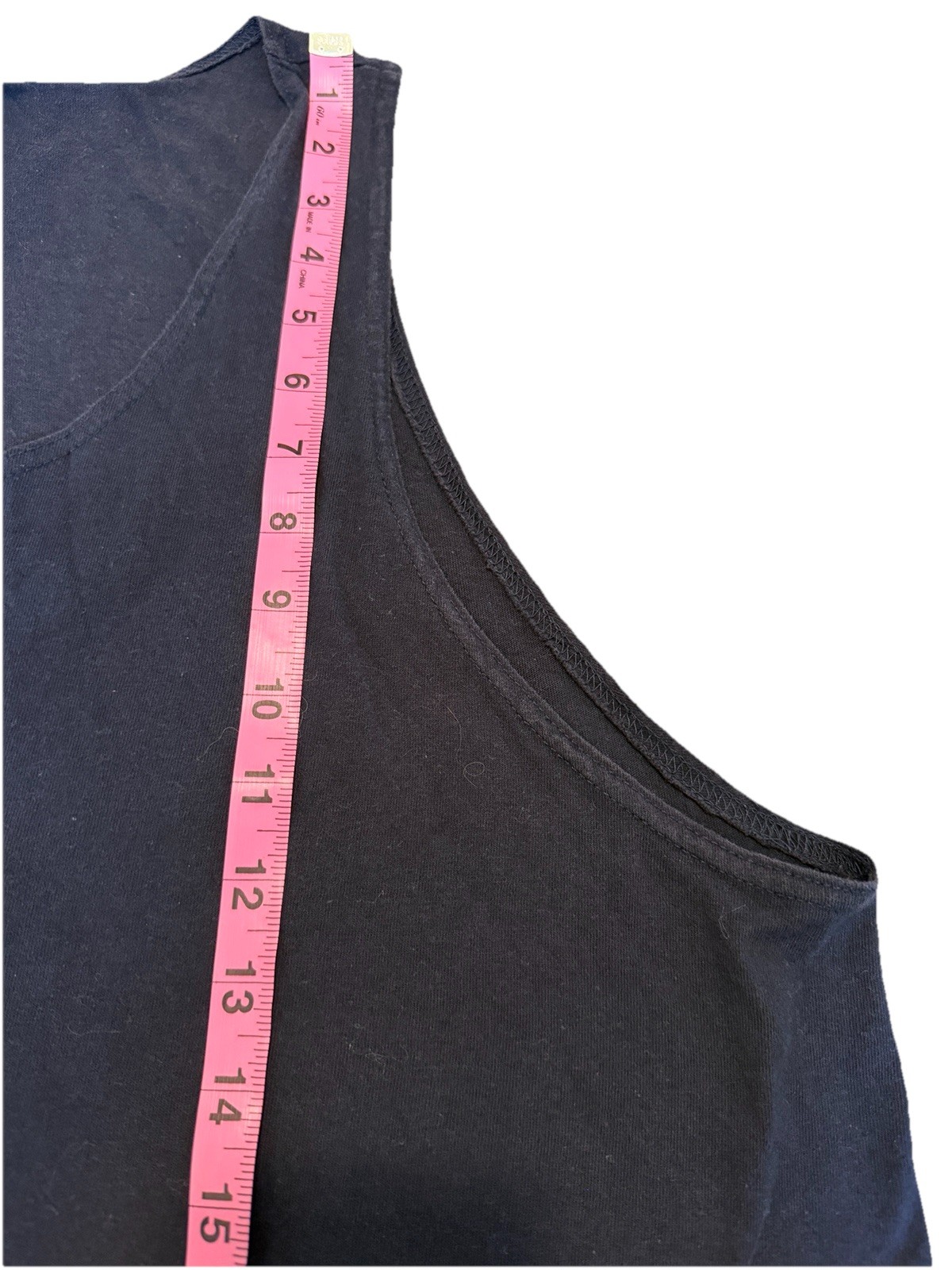 Basic Editions Black 100% Cotton Tank Top Men’s L Sleeveless VTG sunfaded 90’s