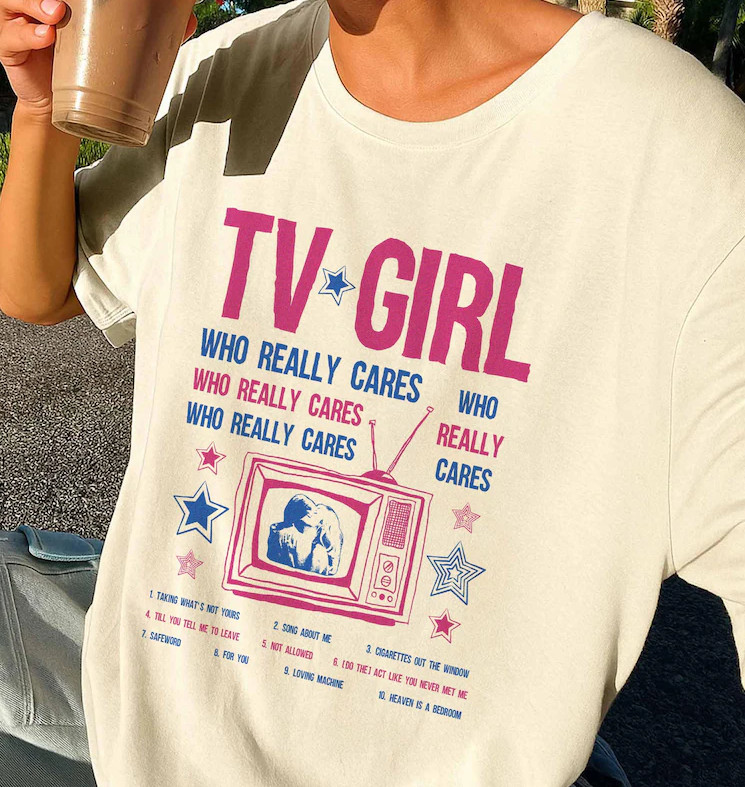 TV Girl Who Really Cares Album natural color shirt reprint VK12261