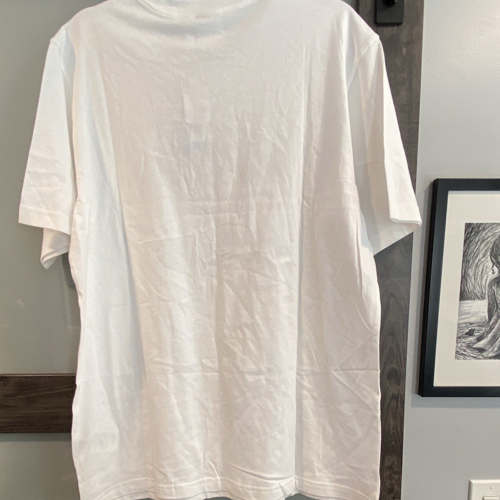 adidas Originals Trefoil Tee White/Black Logo Crew Neck T-Shirt Men’s L JD0323