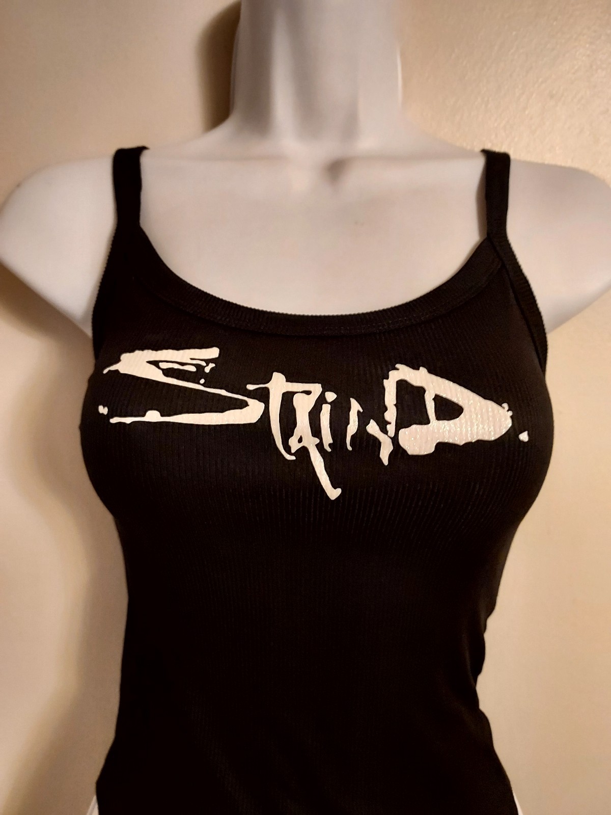 Staind Crop top Glitter staind shirt staind Tank Top Cropped Tank Size XXs-2x