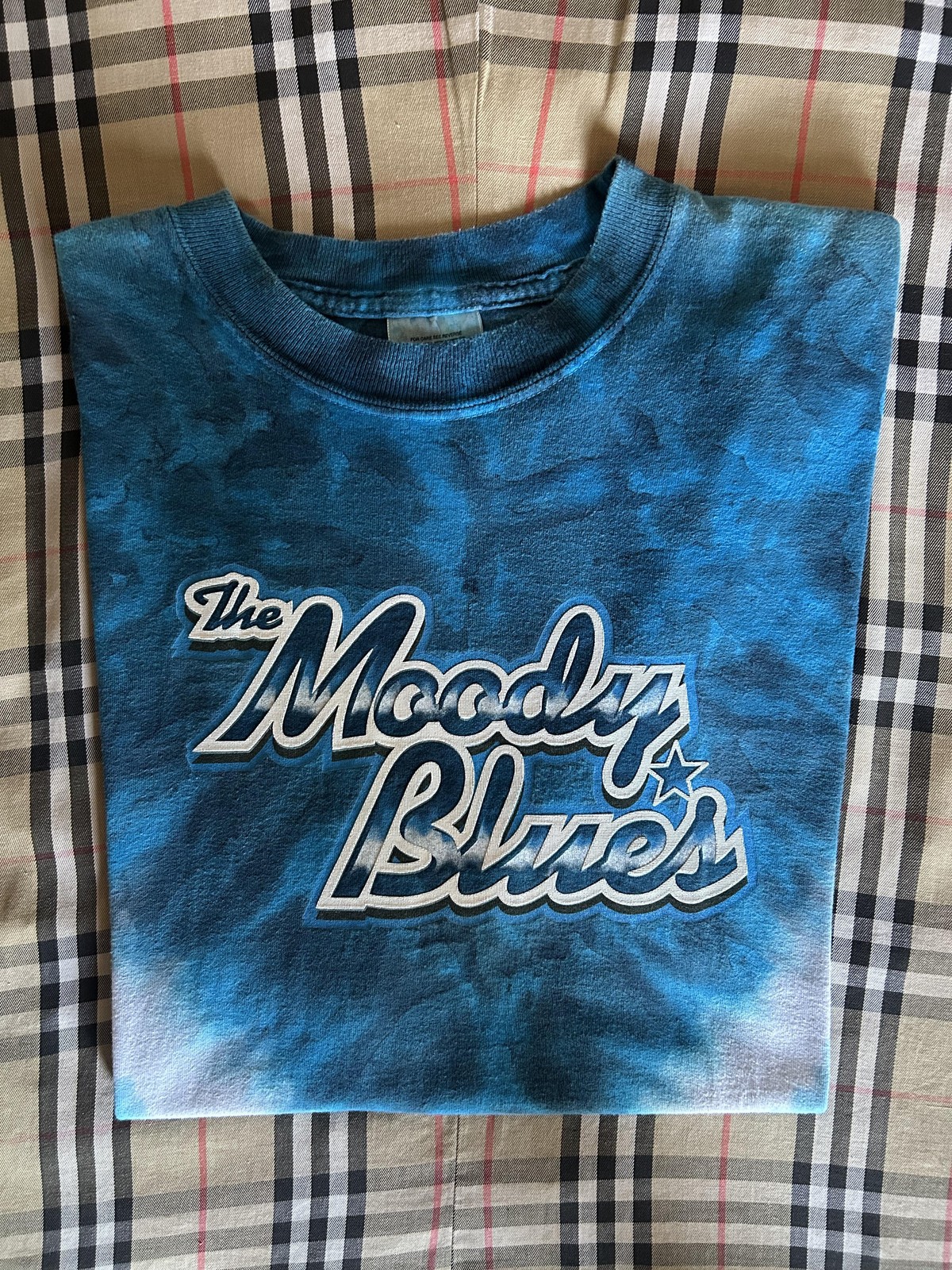 VTG 90s The Moody Blues V Tie Dye T Shirt Men’s Large Tultex Rock Music Band Tee