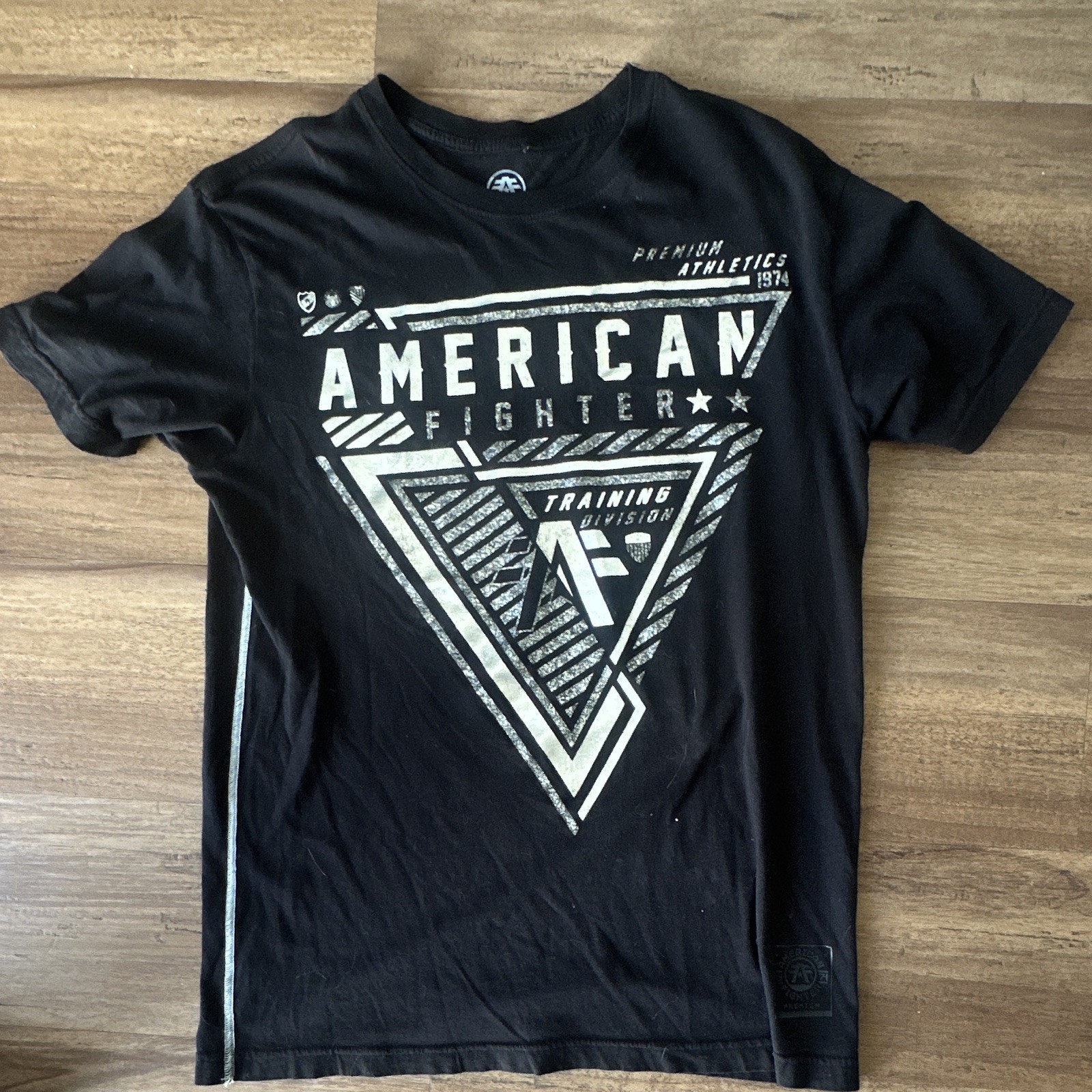 American Fighter Training Division Men’s Black Graphic Crew Neck Tee M