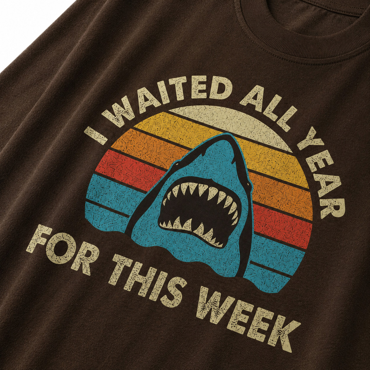 I Waited All Year For This Week Shark Lover Shirt Ocean Graphic Tee