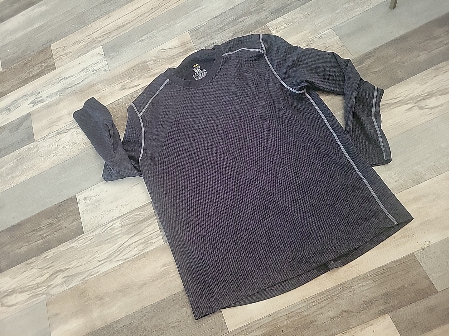 Bass Pro Shops Thermal Base layer Mens Size X Large Black Waffle Long Sleeve