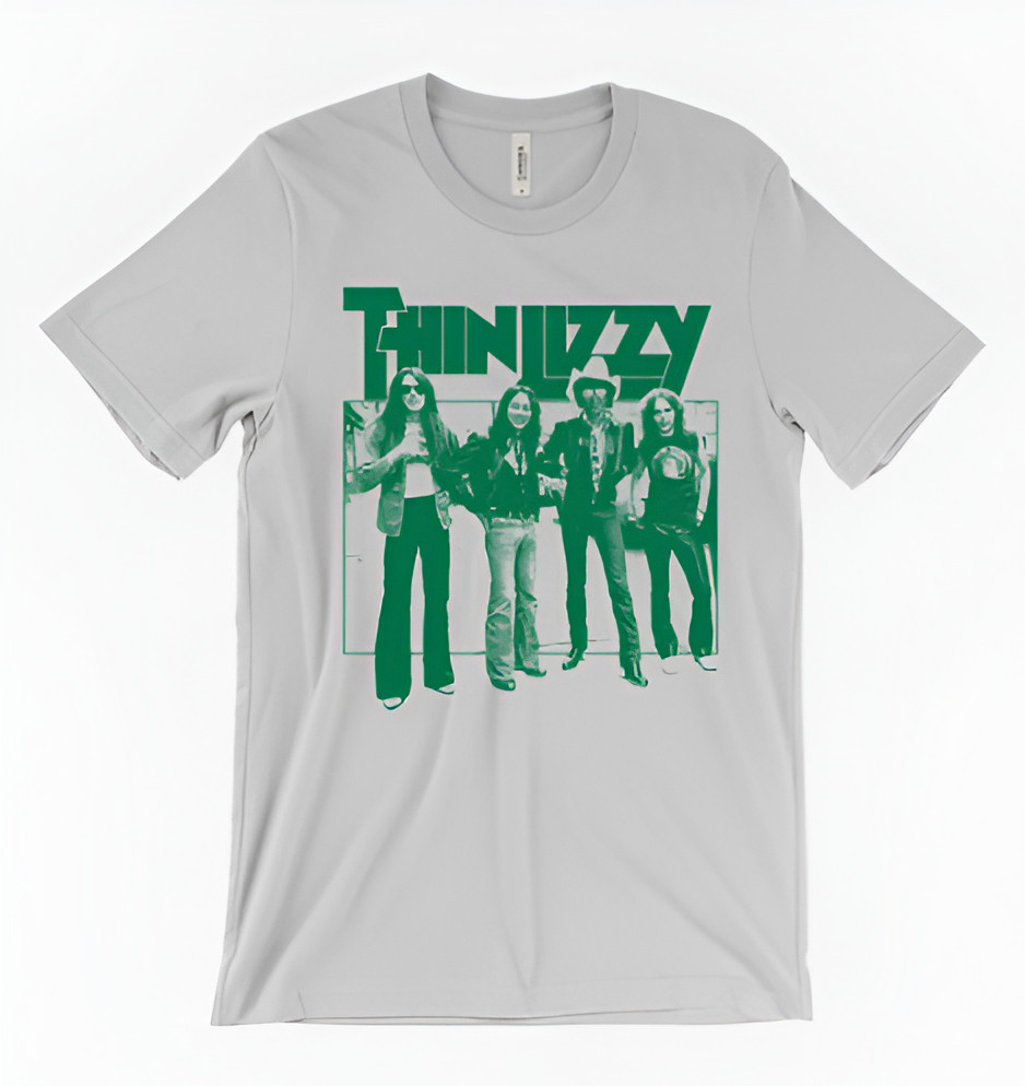Thin Lizzy T-Shirt – Jailbreak – 70s rock – green design