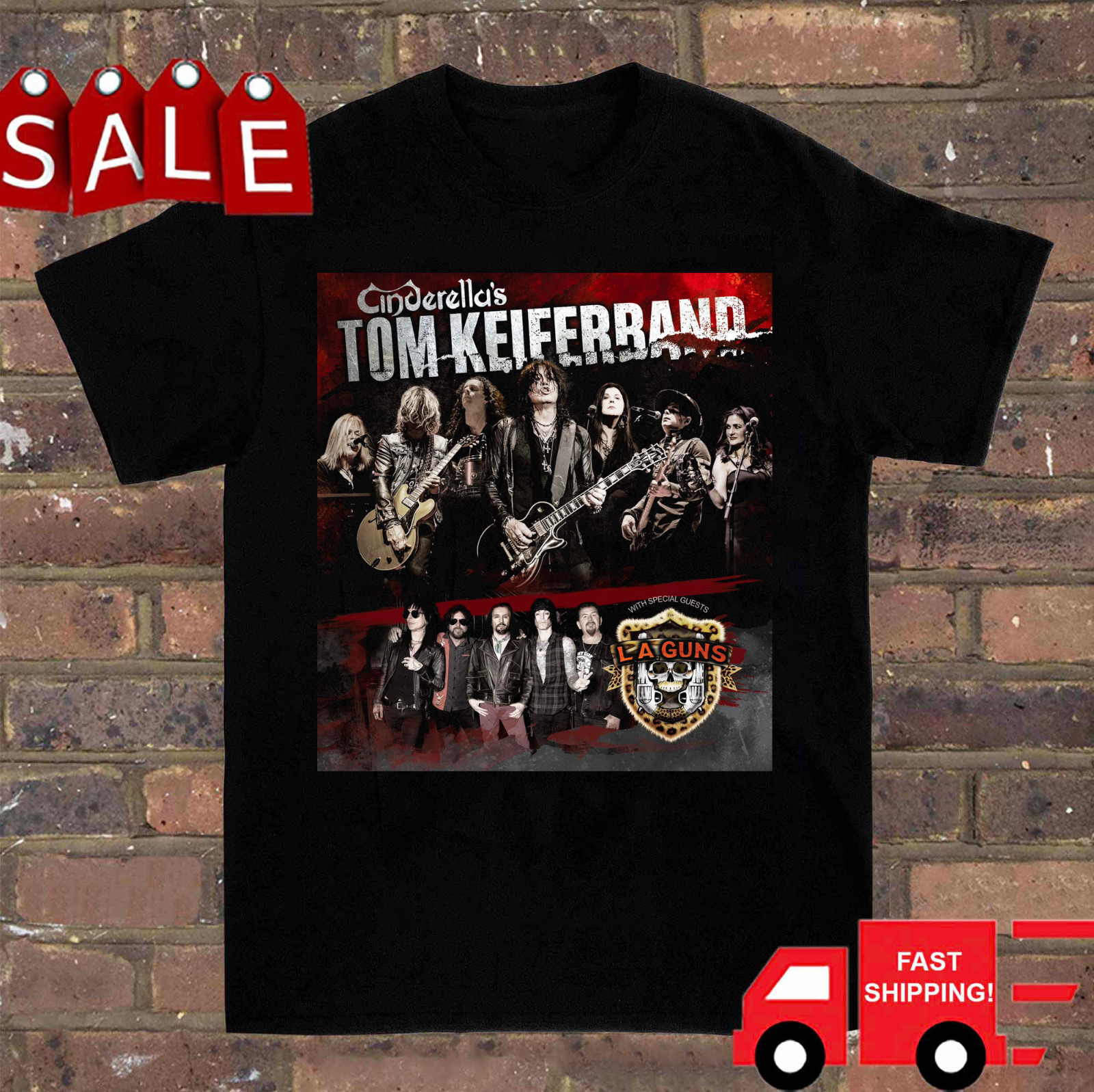 L.A. GUNS with Tom Keifer Band Tour Shirt Black Unisex S-5XL 1P0873