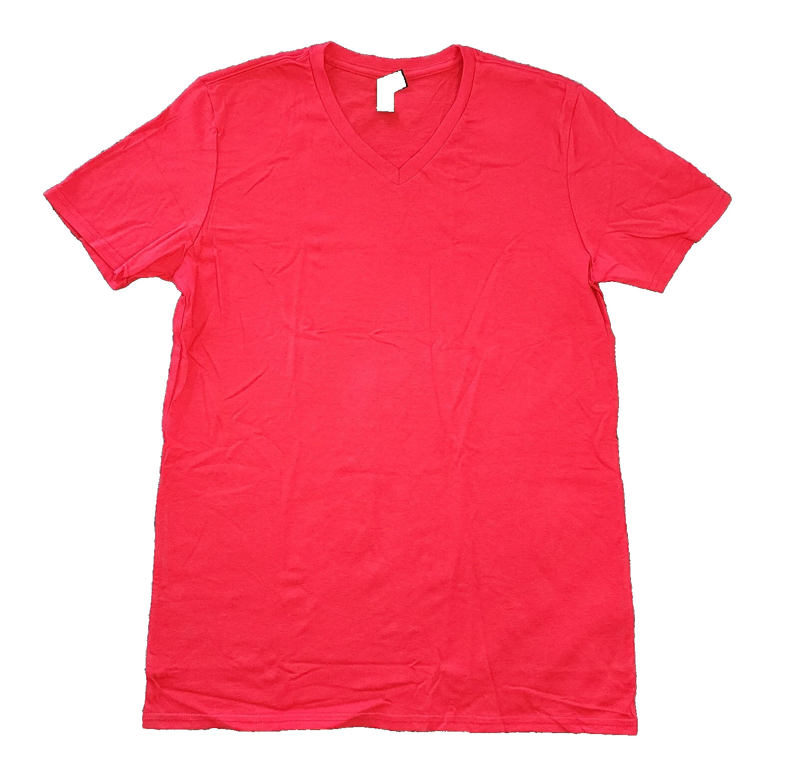 Anvil Lightweight Adult Red 100% Cotton V-Neck T-Shirt Size M