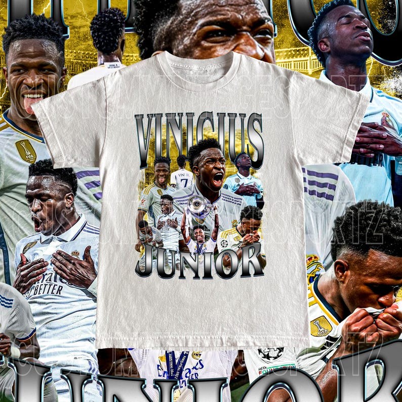 Vintage Vinicius Junior Shirt – Custom Vintage Design High Quality Tee Brazil Fo