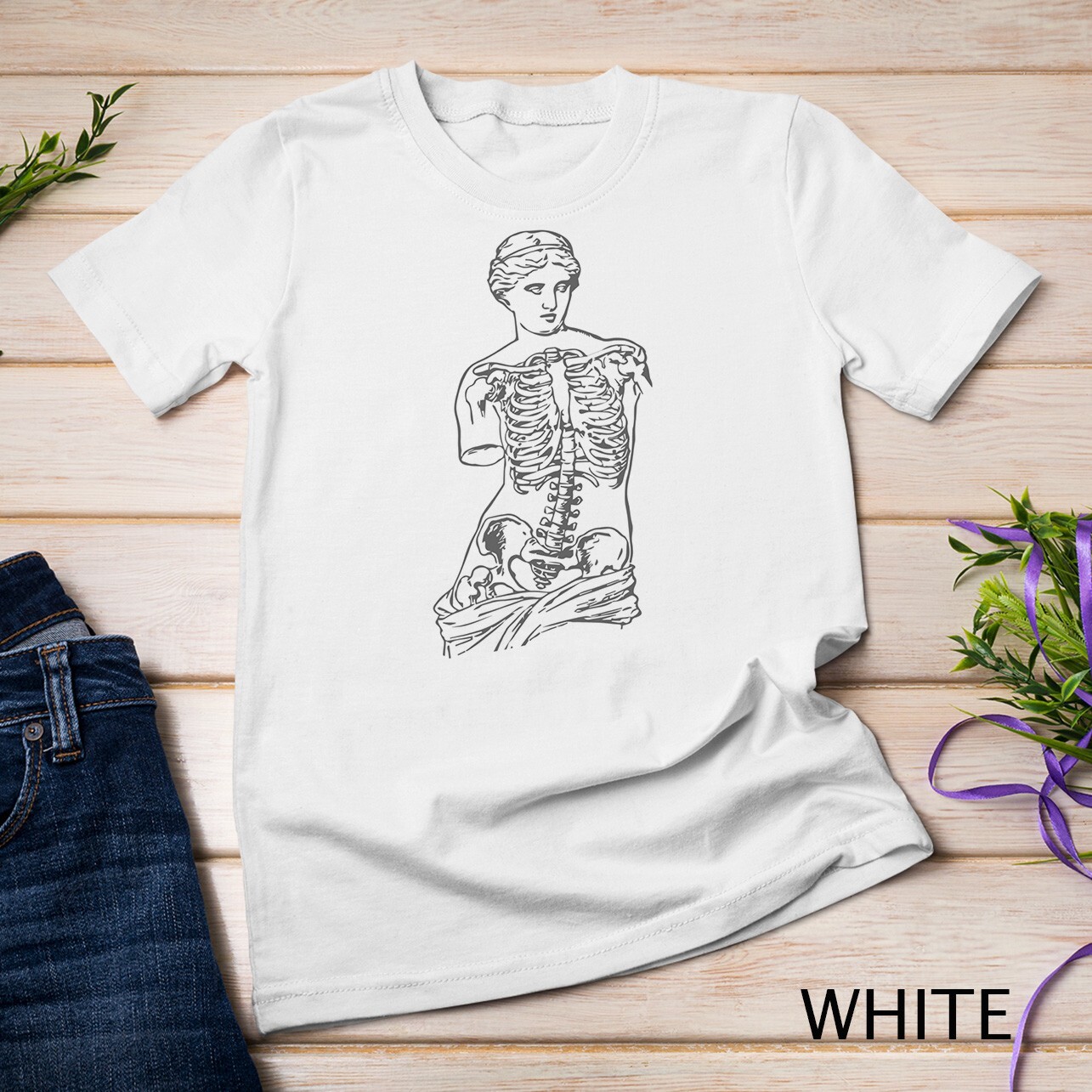 Venus Skeleton T-Shirt Vaporwave Aesthetic Soft Grunge Tee Unisex T-shirt