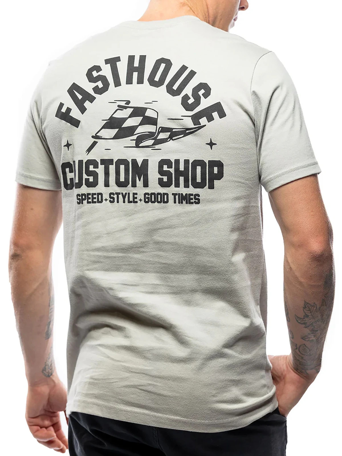 Fasthouse Men’s Dispatch Short Sleeve T-shirt Custom Speed Shop Motocross Tee