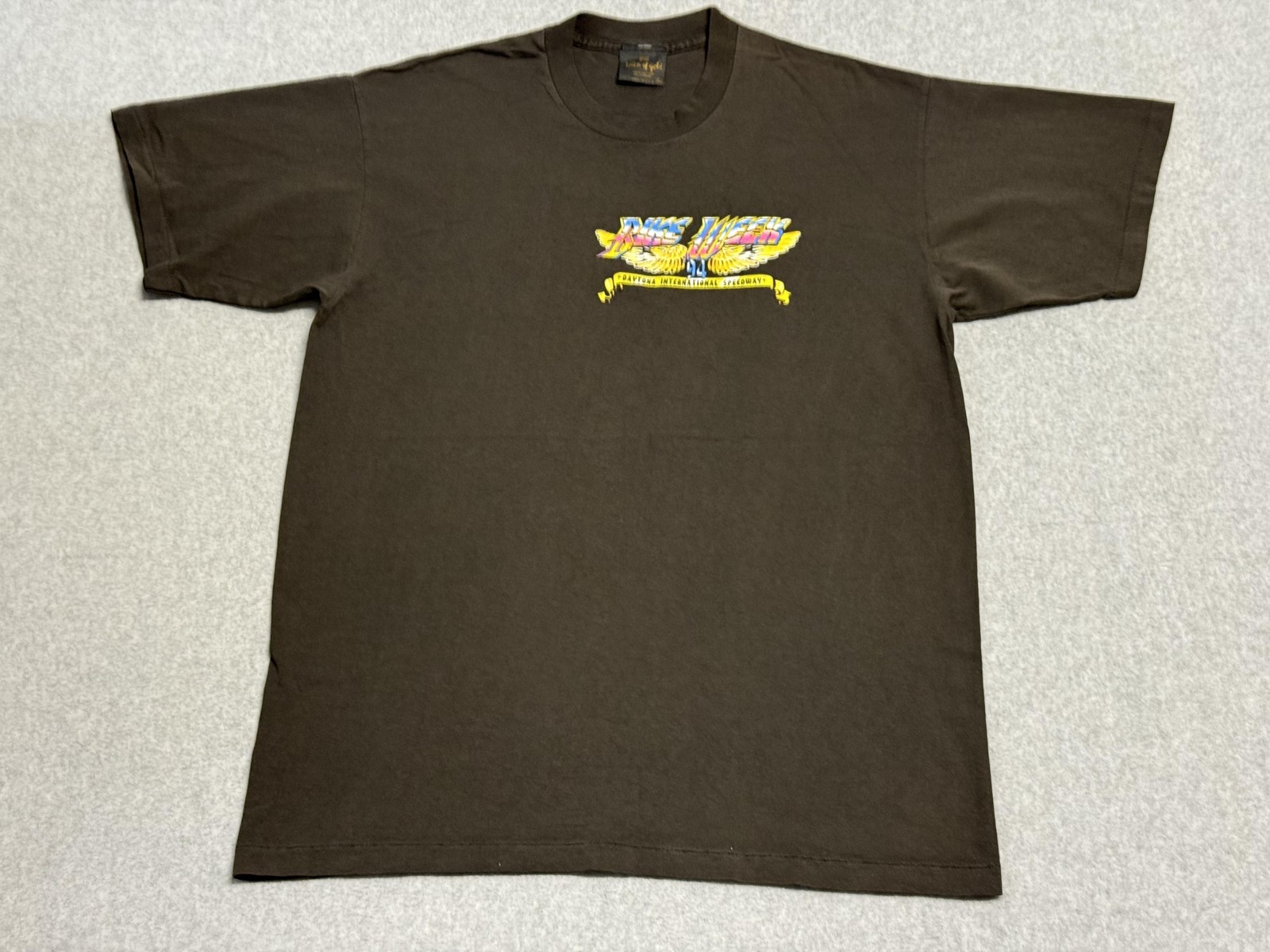 Vintage Bike Week 94 Daytona Shirt Mens Large Black Speedway Graphic Tee