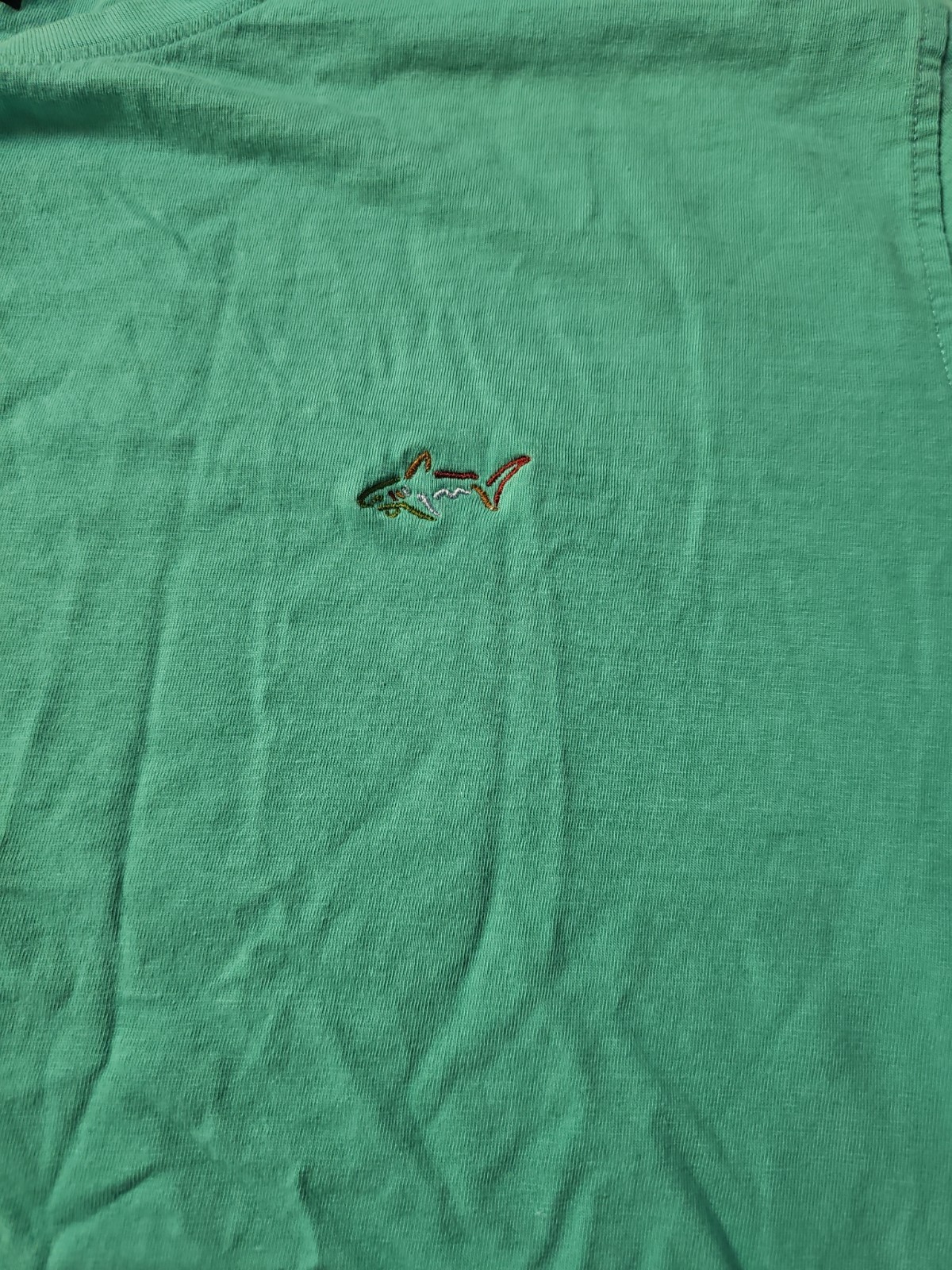 Greg Norman Tshirt Mens 2XL Blue Short Sleeve Golf Shark Logo Casual