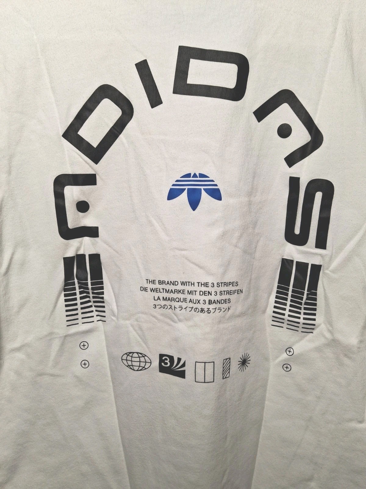 Adidas Orignals T-Shirt Mens S White Regular Fit Short Sleeve Crew Neck Pullover