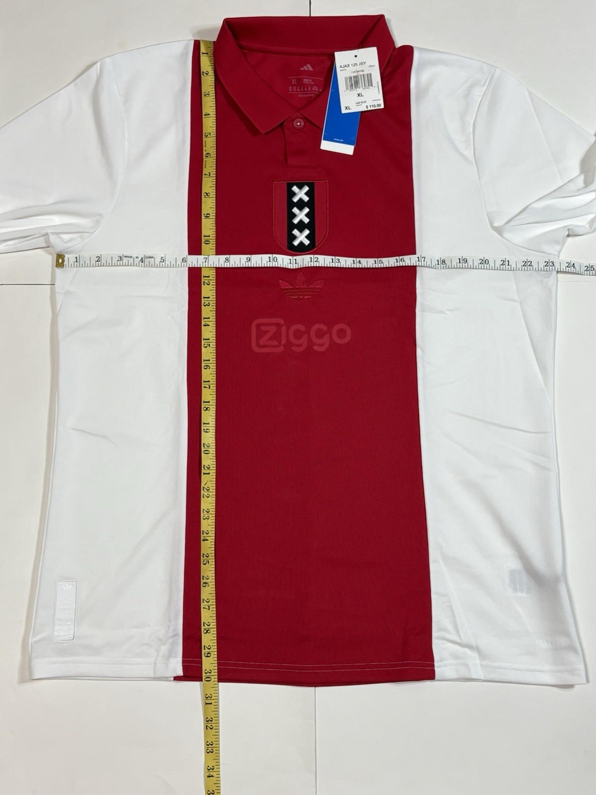 Adidas Ajax Amsterdam Anniversary Jersey White Red JF6340 Slim Fit Multi Size