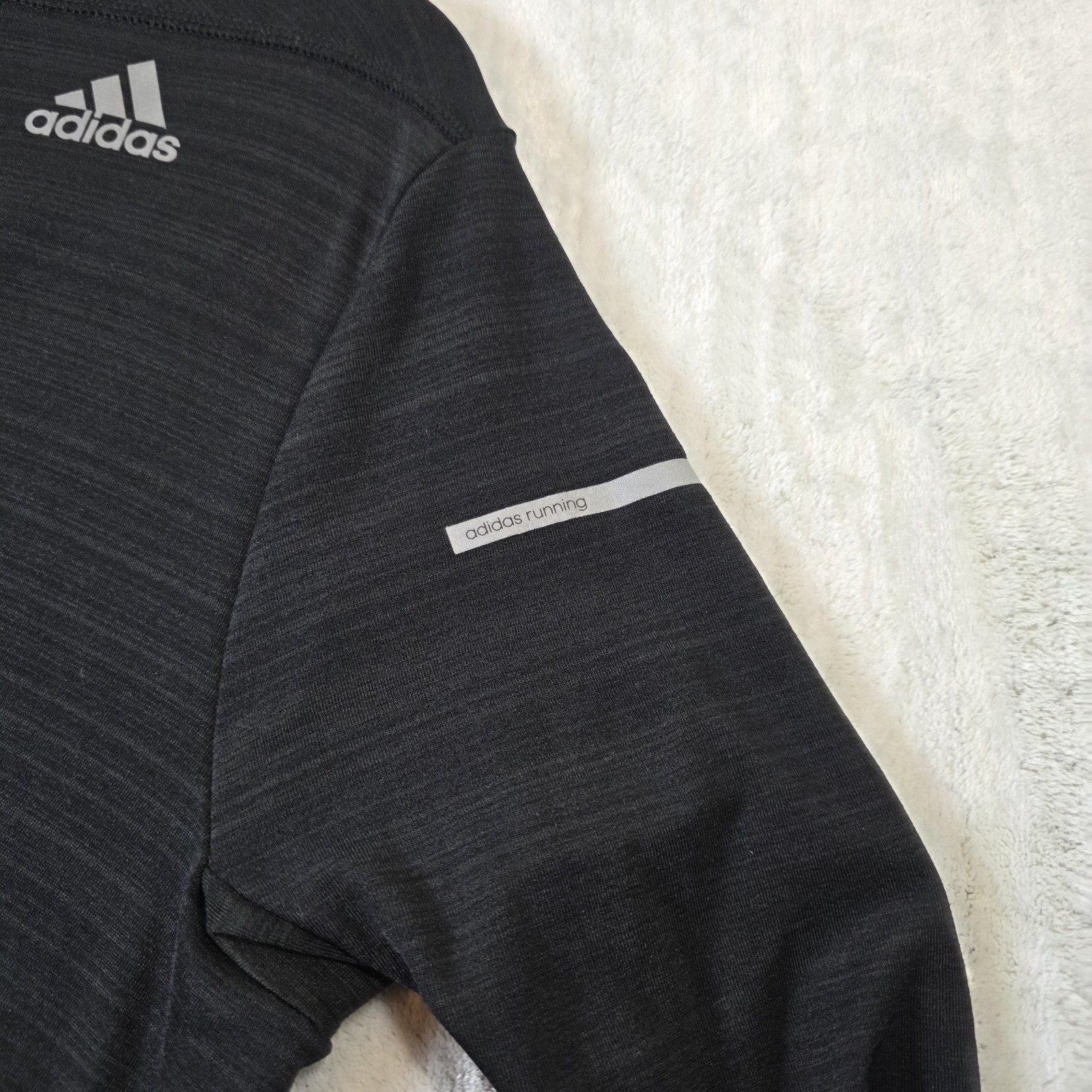 Adidas Performance Men’s Sequencials Heathered Long Sleeve Tee, Black, Medium