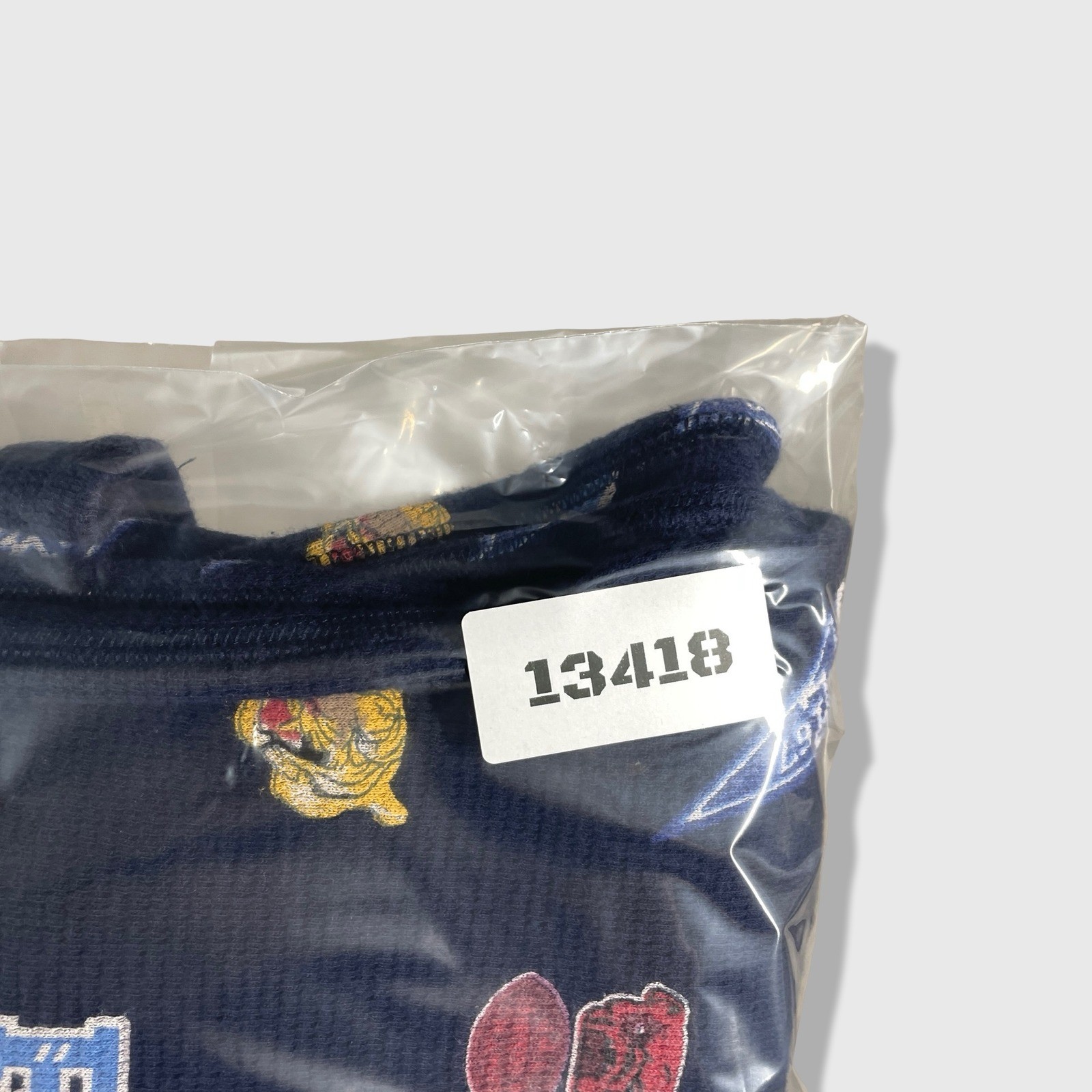 Polo Ralph Lauren Waffle Knit Shirt Mens L Navy Preppy Collegiate Varsity
