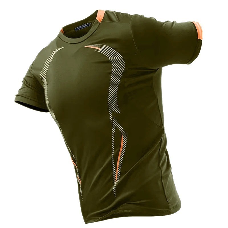 Men’s Quick Dry Running T-Shirt Breathable Fitness Training Gym Top Sweatshirt