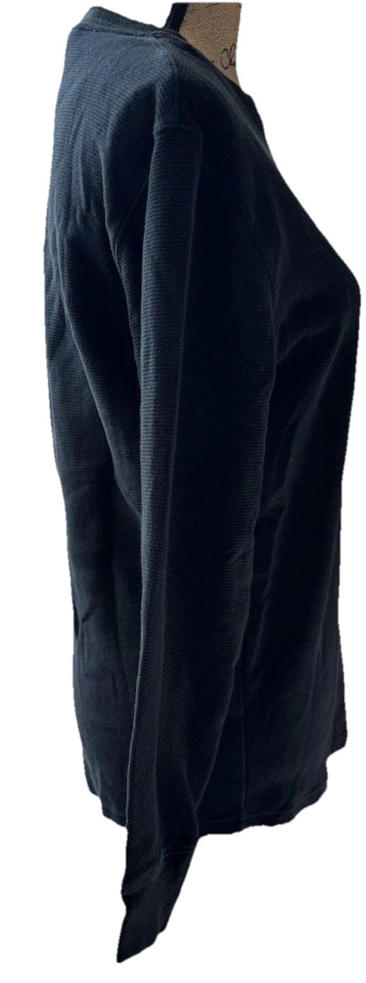 Polo Ralph Lauren Sleepwear Mens Small Waffle Knit Shirt Black 100% Cotton