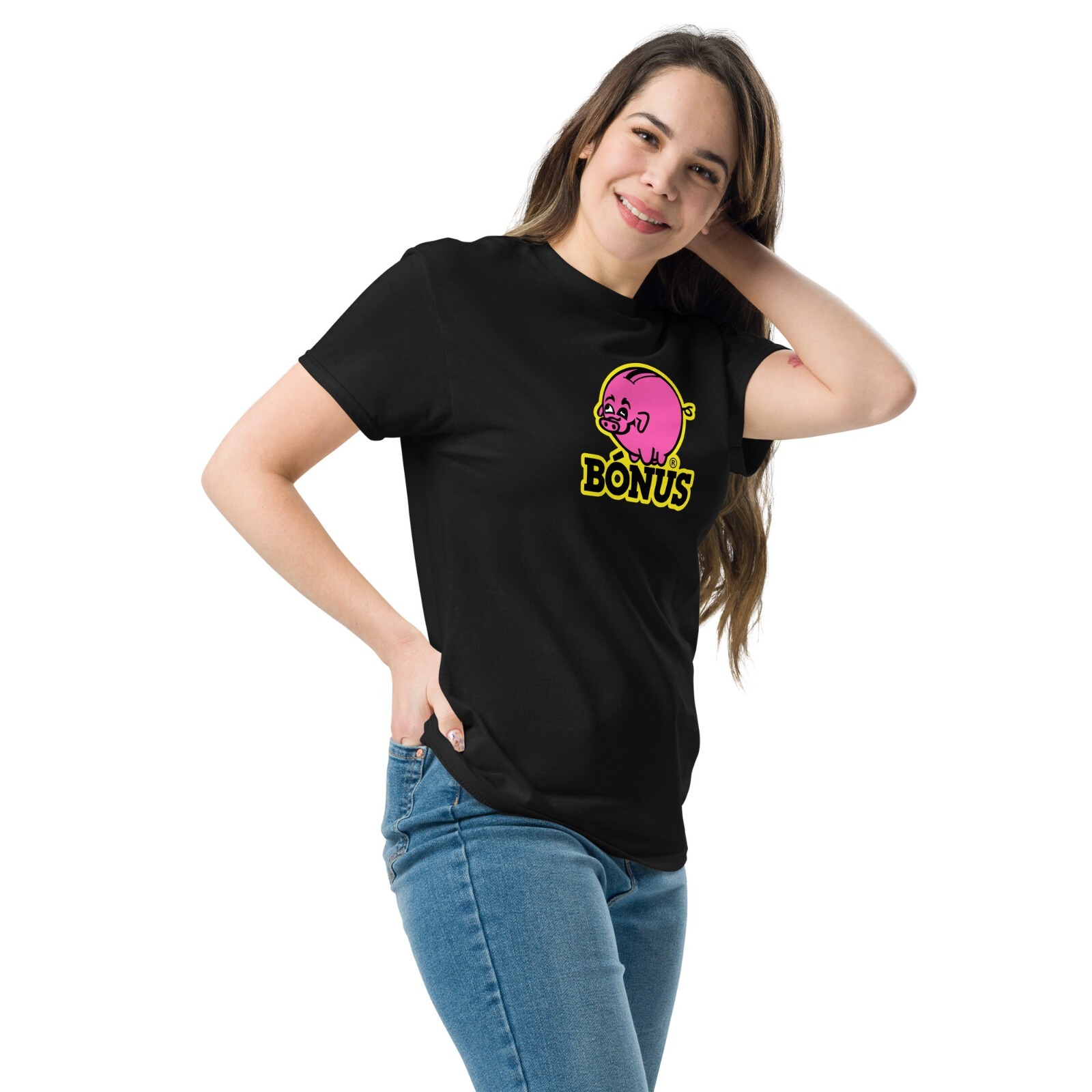 Bonus Iceland Supermarket Pink Piggy Bank Logo T-Shirt Bonus Iceland Tee