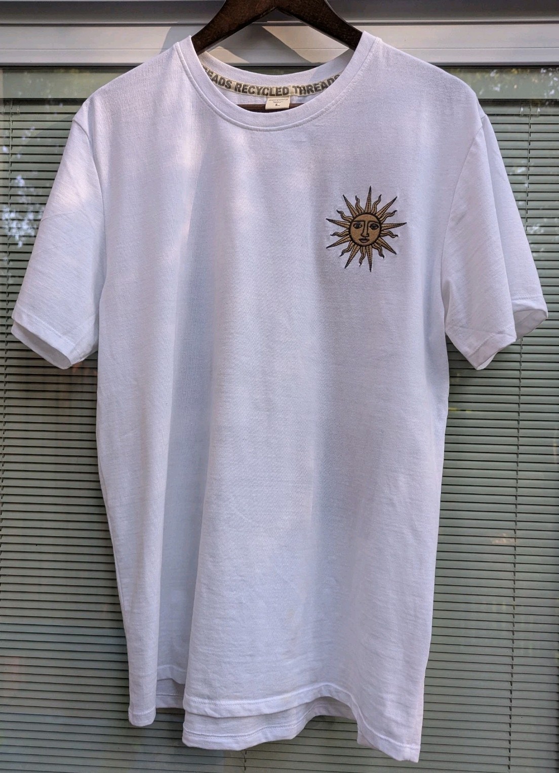 Men’s Recycled Threads Short Sleeve White T Shirt Size Large