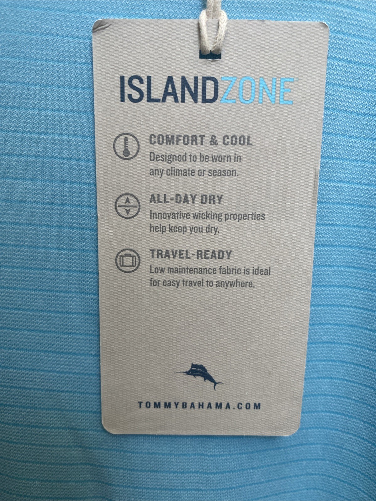 NEW Tommy Bahama Island Zone Men’s XL Blue T-shirt Short Sleeve Bay Stripe VNeck