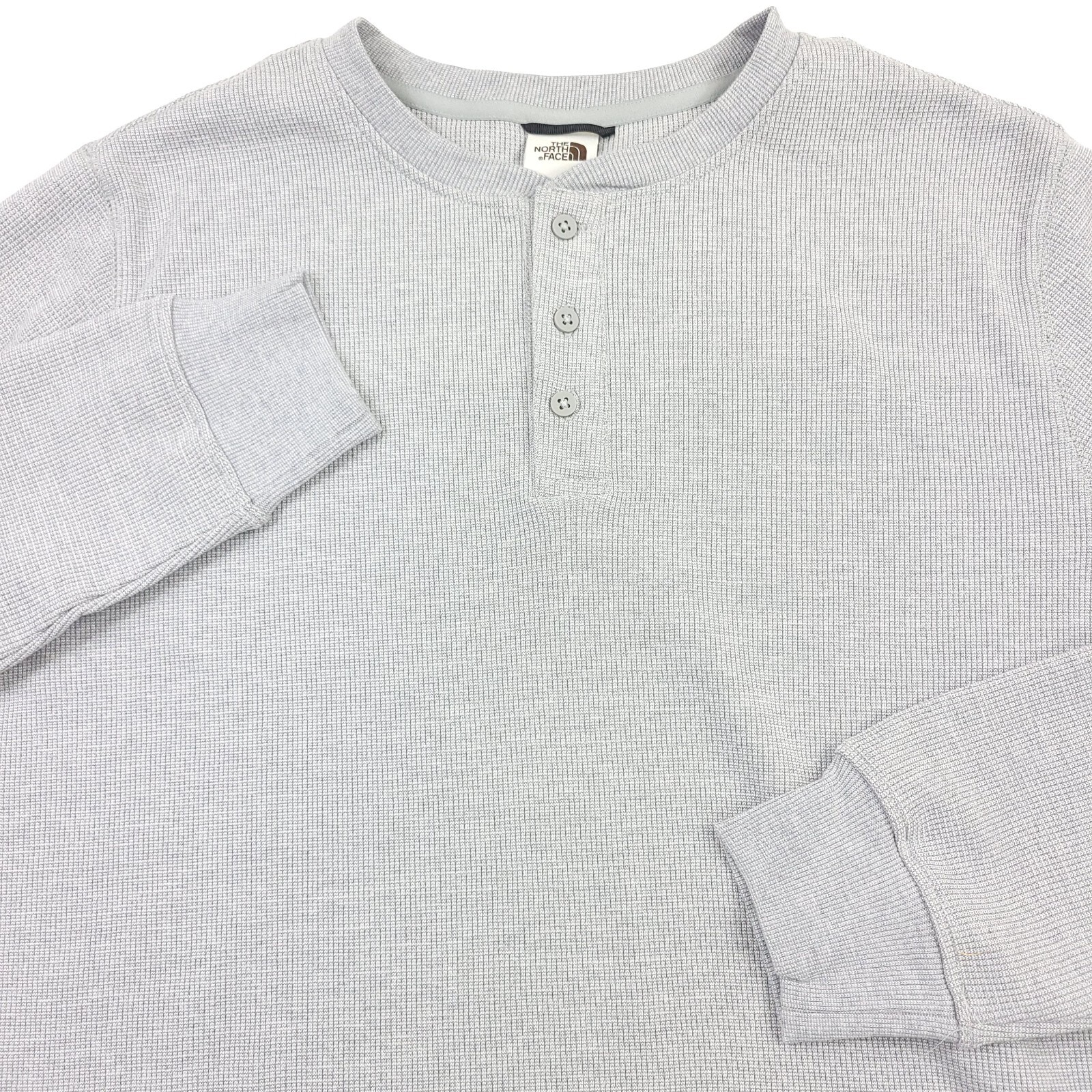 The North Face Terrain Waffle Henley in Meld Gray Heather Mens Size Large
