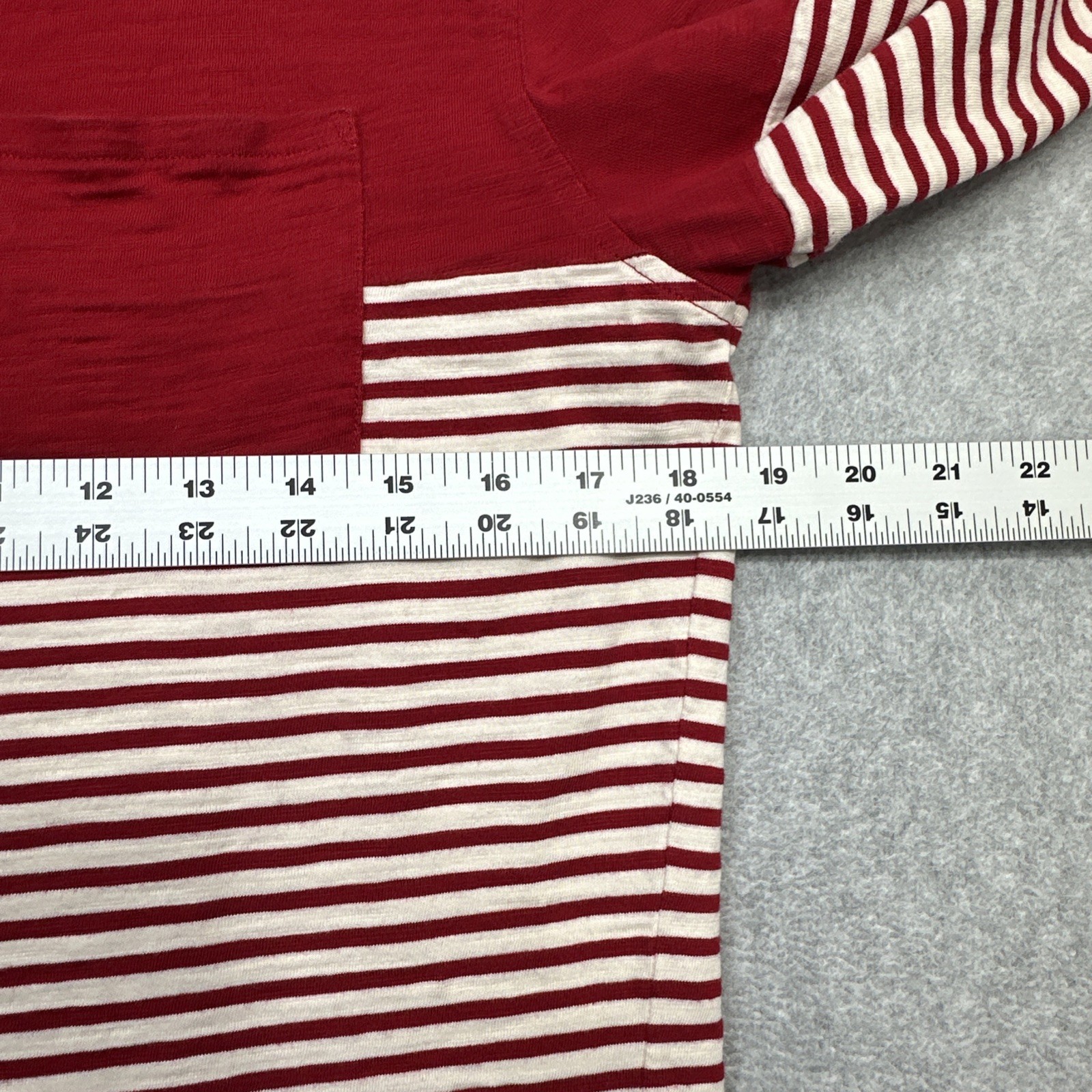 Alex Mill Shirt Small Red Stripe Preppy Style Everyday Casual Cotton Retro Tee