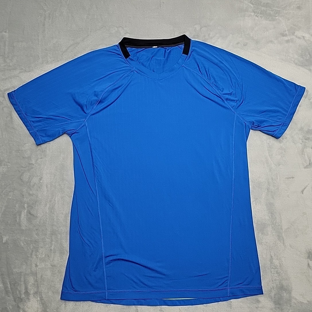Lululemon Shirt Mens Small Blue Performance V-neck Pullover Athletic Wicking TEE