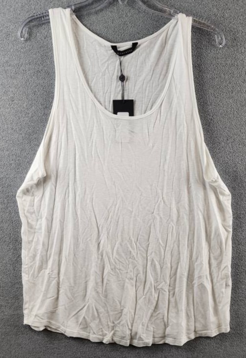 MONFRÈRE Travis Tank Men’s M Blanc Scoop Neckline Sleeveless Pullover Style