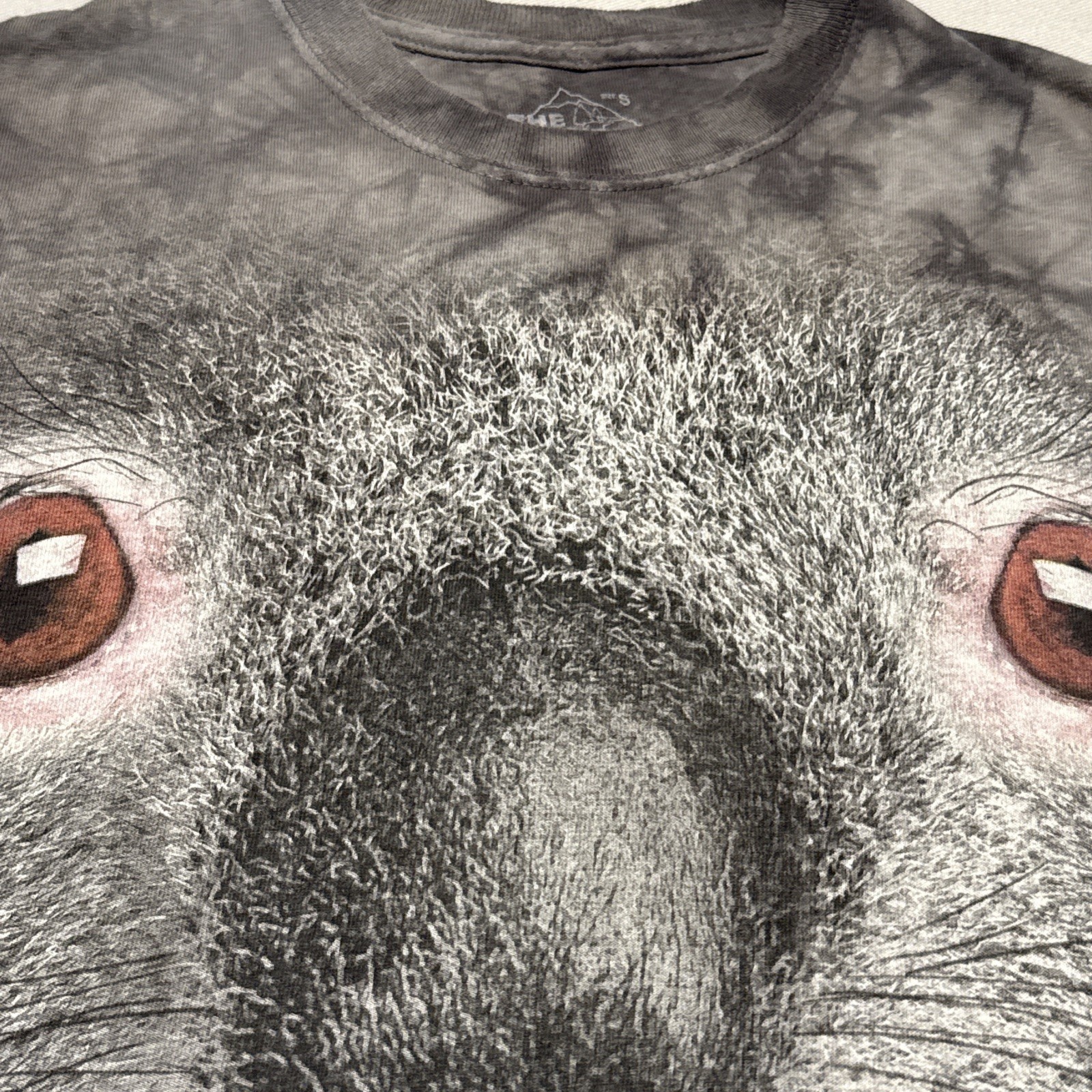 The Mountain T-Shirt Mens Smalll Grey Tie Dye Koala Animal Print Cotton Wildlife