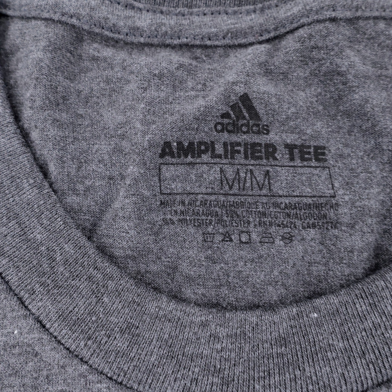 NEW Adidas Amplifier Basic BOS Tee Dark Grey Heather Mens Size Medium Shirt