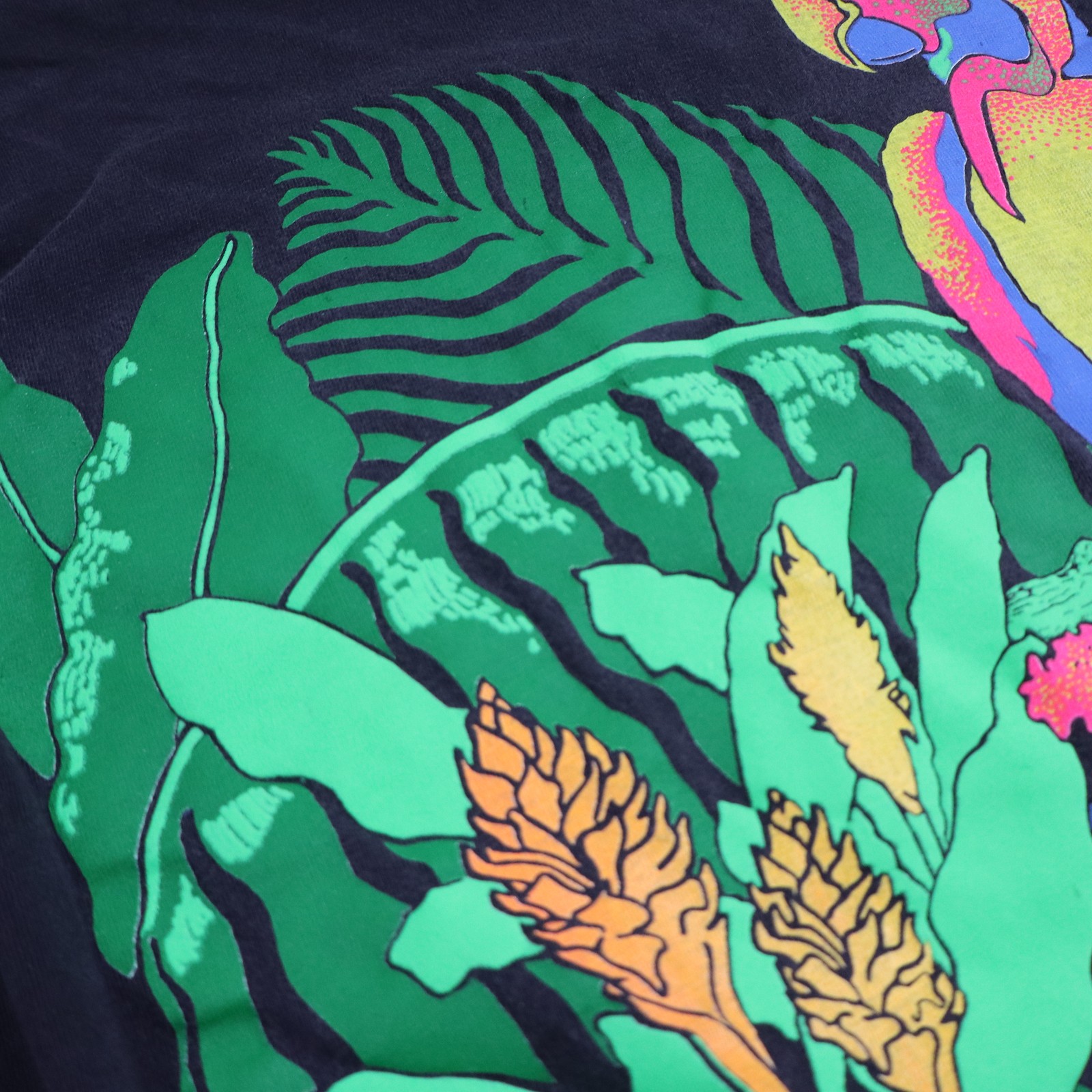 Maui Vintage 90s T Shirt Mens 3XL Black Hawaii Parrot Tropical Single Stitch Tee