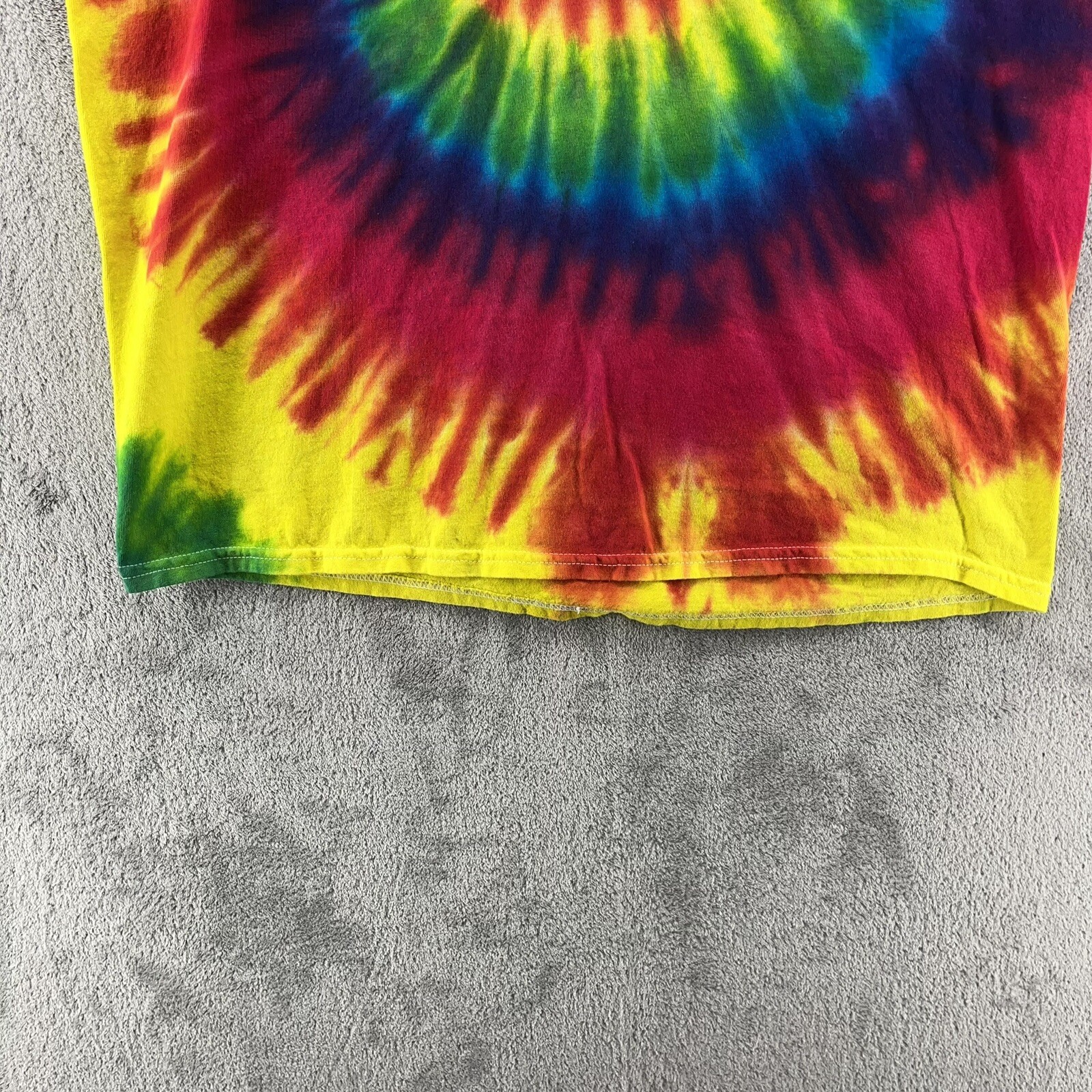Hoschton Fall Festival Shirt Mens Large Multicolor Tie-Dye Hippy Hipster Retro