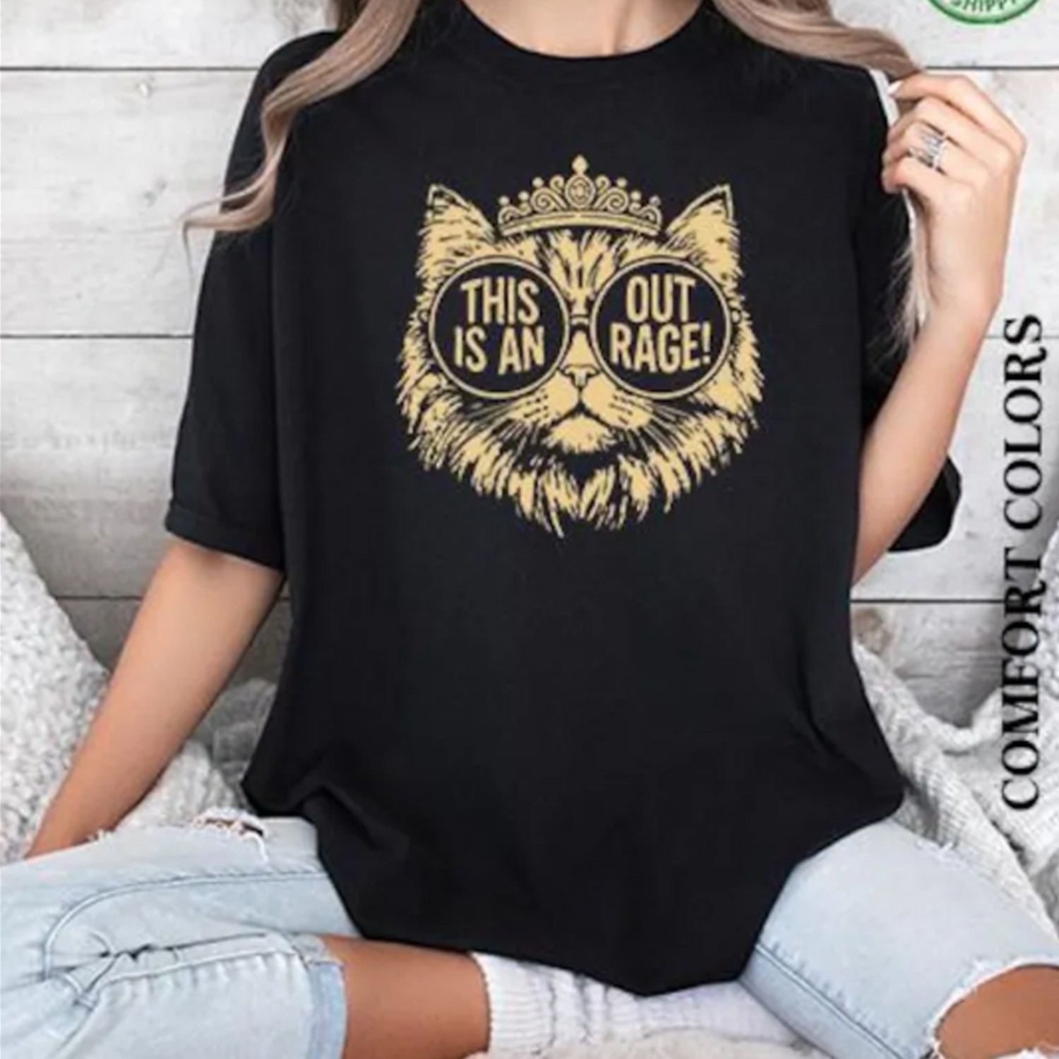 This is an OUTRAGE Shirt, Princess Donut Cat Tee, Dungeon Crawler Carl Fans