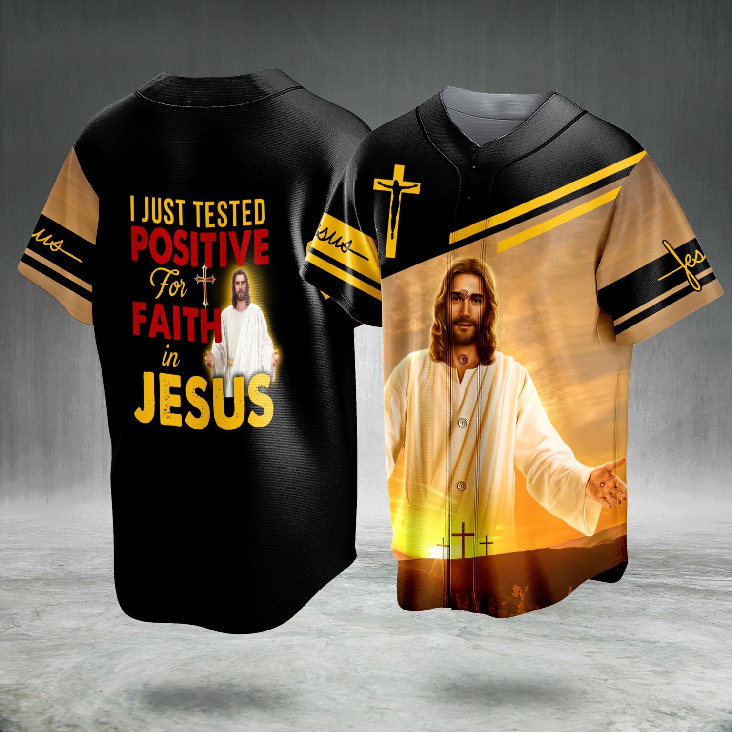 I Just Tested Positive For Faith In Jesus Christian Baseball Jersey S-5XL