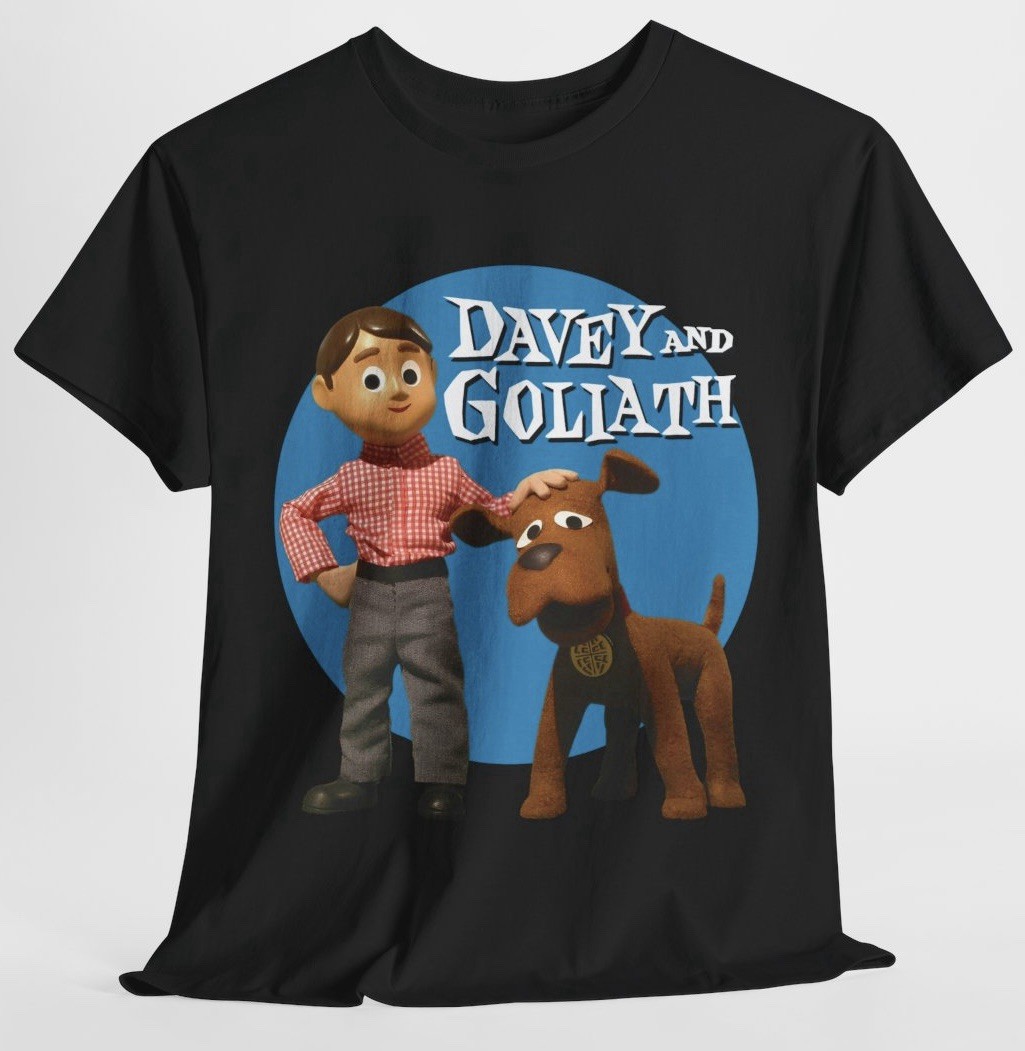 Davey And Goliath T Shirt – 60’s TV Animation Classic Retro Tee – New