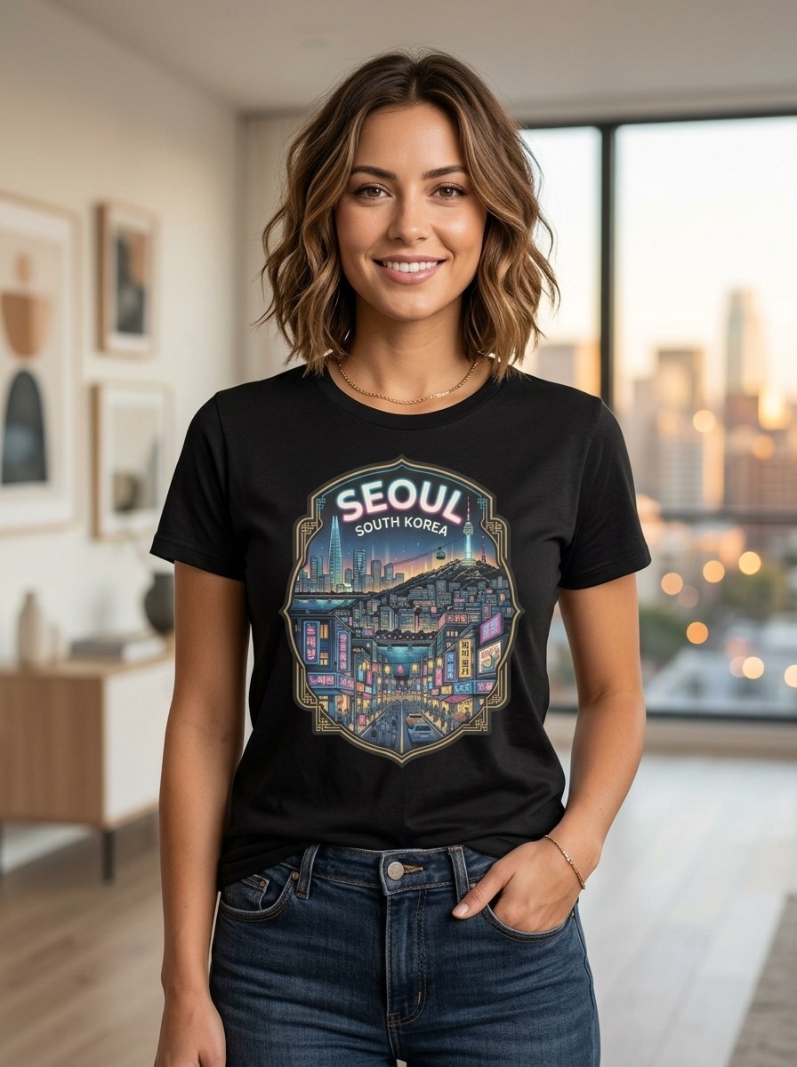 Seoul South Korea City Graphic T-Shirt Unisex Travel Tee