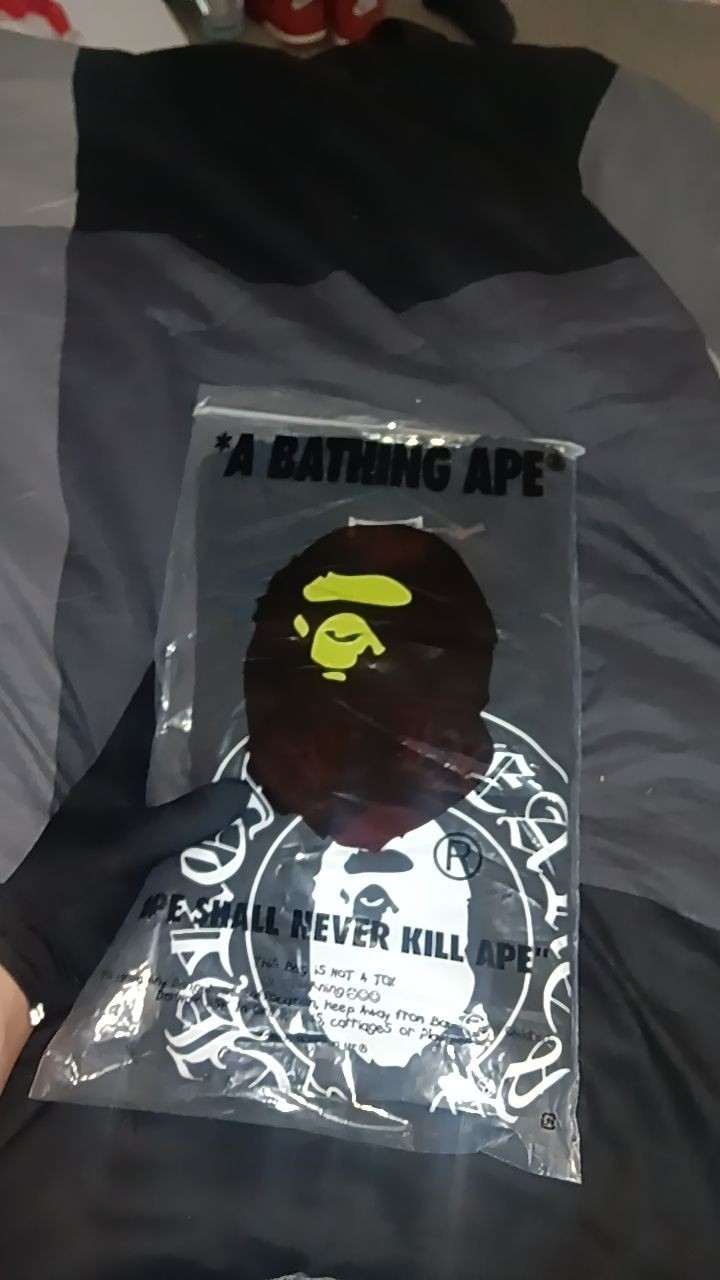 A Bathing Ape BAPE Men’s Graphic Logo T-Shirt Black Cotton Size M Regular