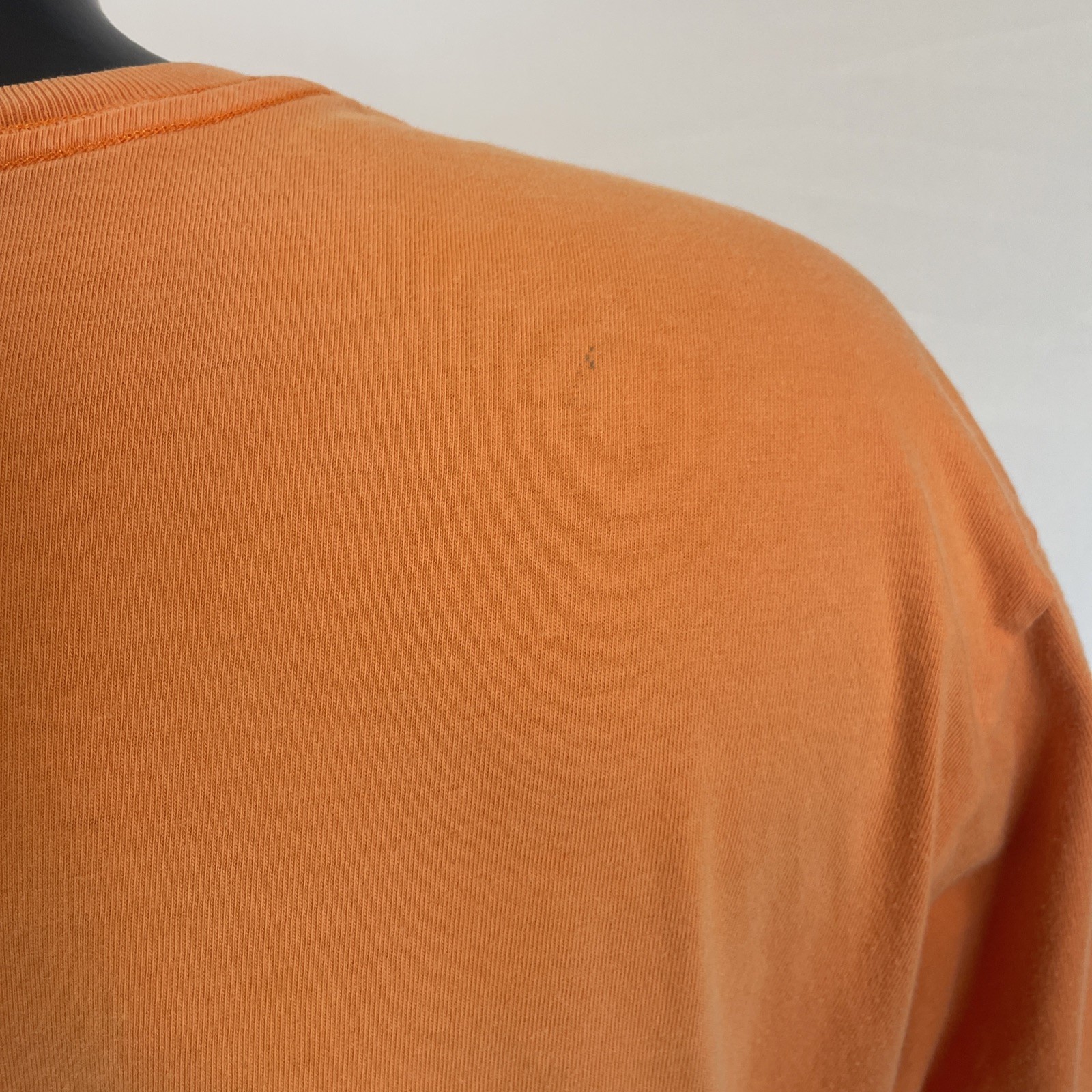 VTG Polo Sport Ralph Lauren Tshirt Orange Mens L Spellout Crewneck 100% Cotton