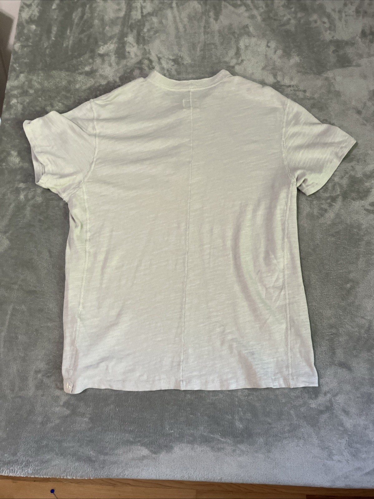 RAG & BONE Henley Shirt Mens Sz XL Tan Made in Peru Heather Beige Button Casual
