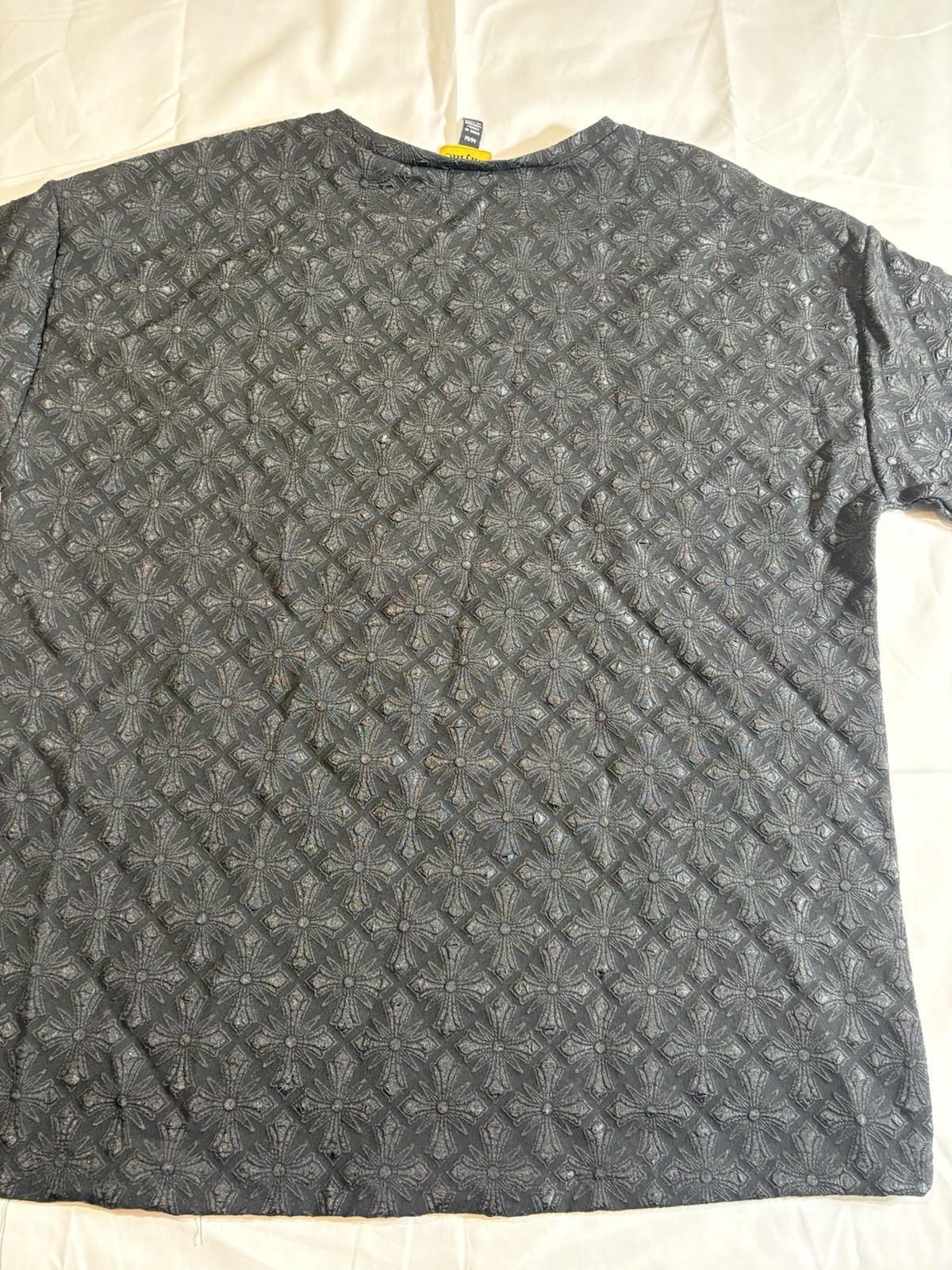 Rhyme Men’s Gray Geometric Crew Neck Short Sleeve T-Shirt, Size M Regular