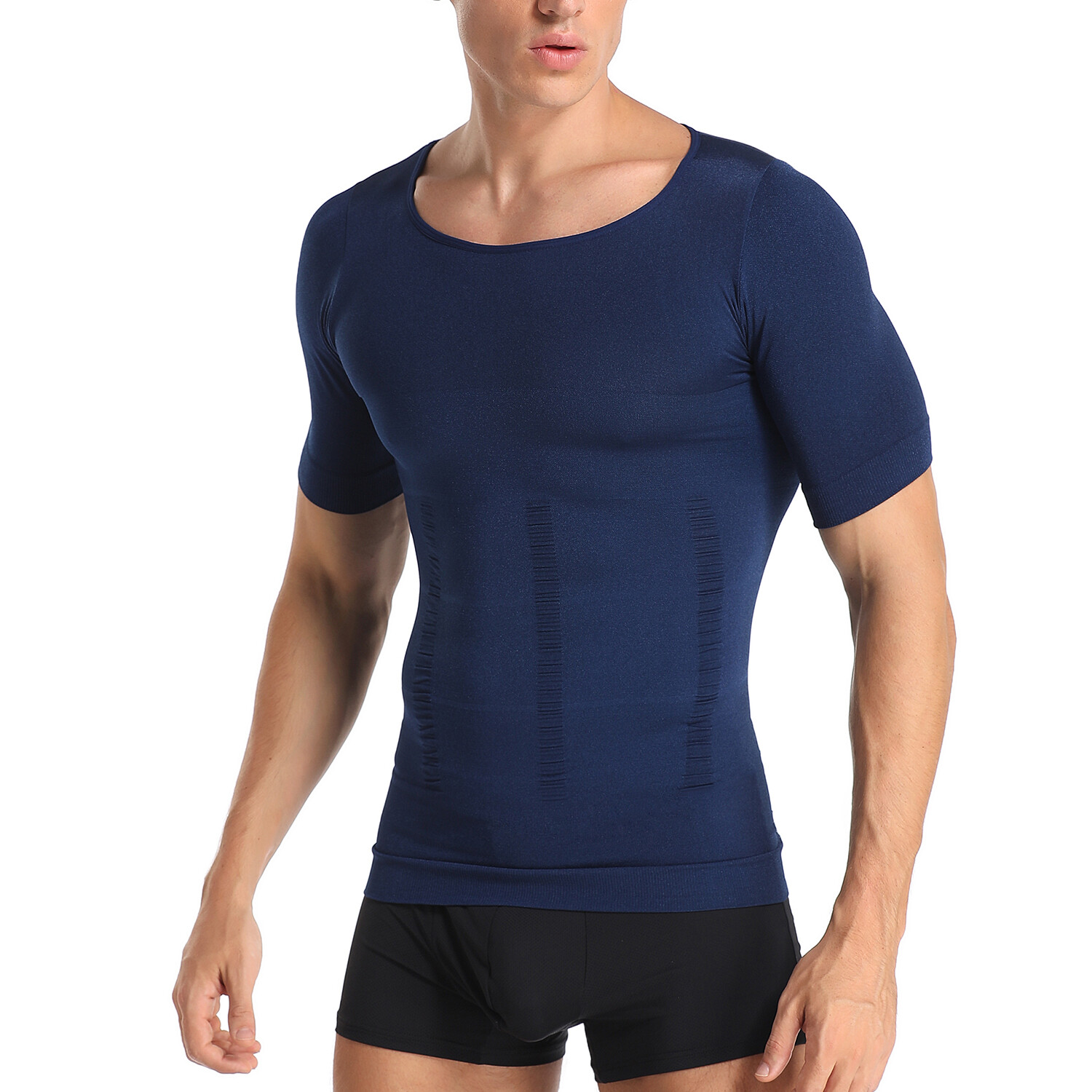 SecondSkin Men’s Shaper Cooling T-Shirt Compression Shirt Slimming Shapewear US