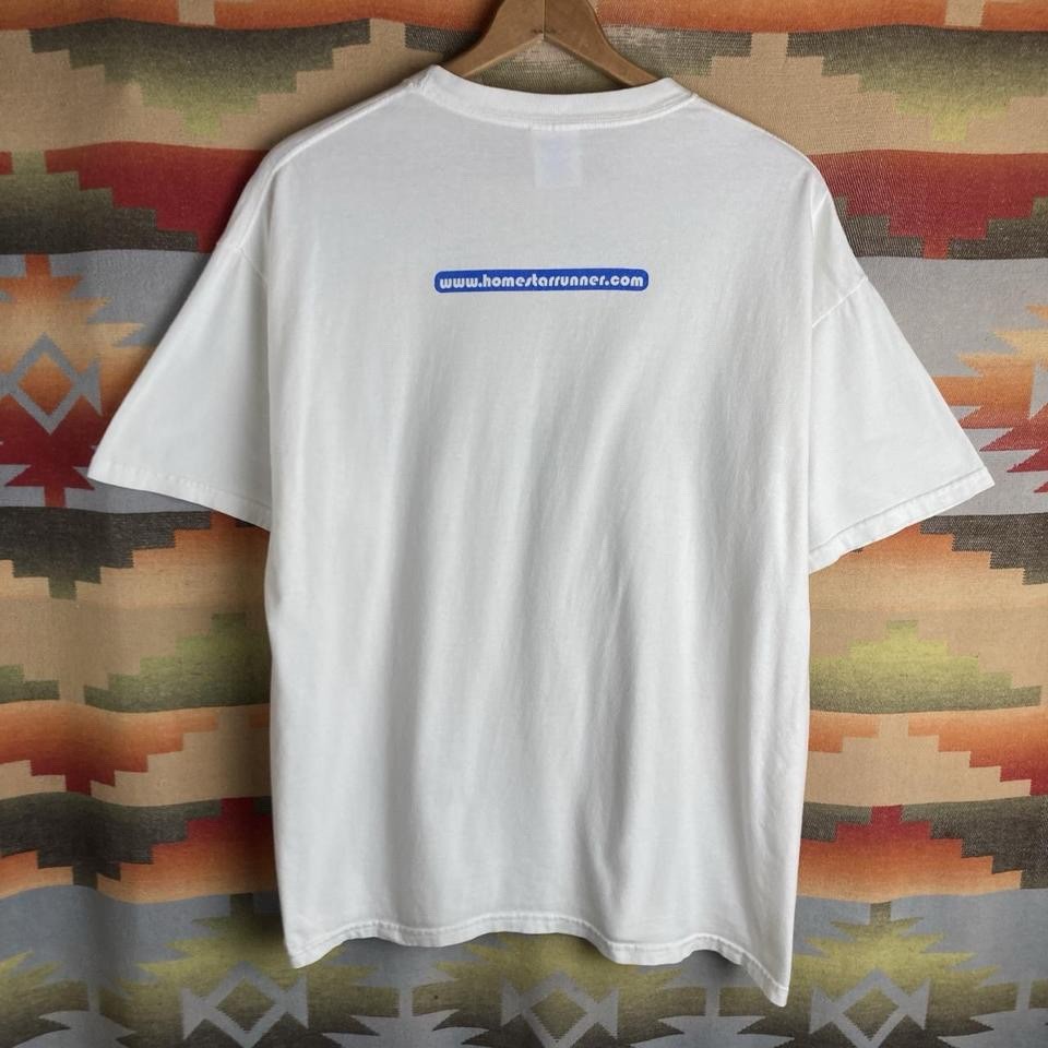 Vintage 00s Homestar Runner White T-shirt | Size Mens XL