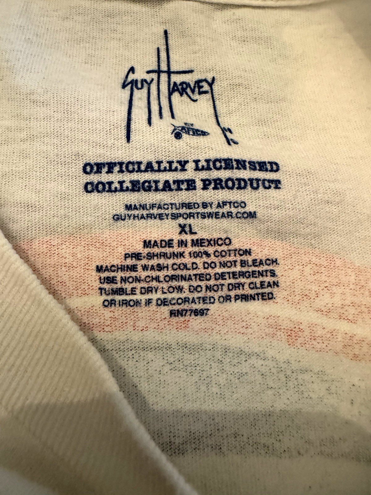 Guy Harvey University of Florida Gators White T-shirt Sz XL Black Marlin 2016