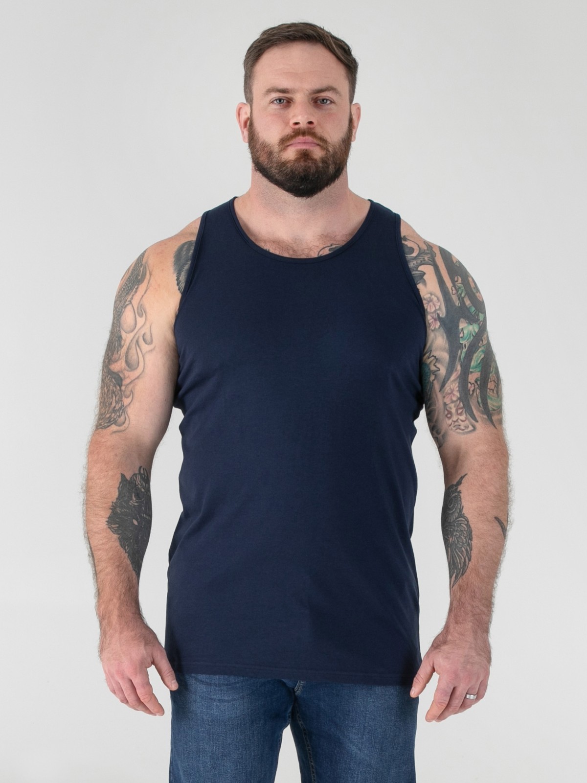 D555 Duke Mens Muscle Vest T-Shirt Cotton Sleeveless Gym Tank Top S M L XL XXL