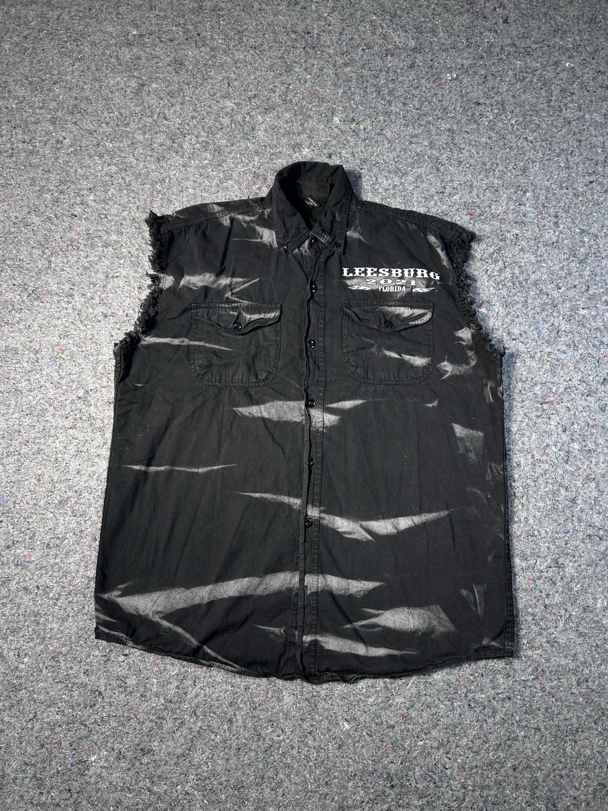 Biker Wear USA Cut Off Vest Leesburg Florida 2021 Graphic Size Large