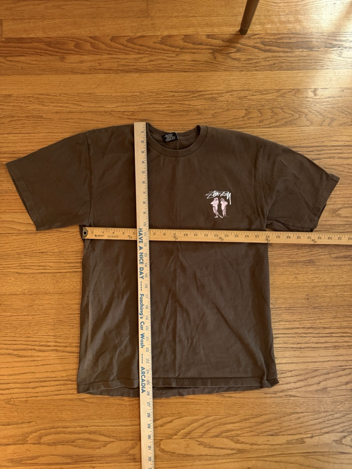 Brown stussy graphic tshirt size medium original rudeboys Sample Outlet