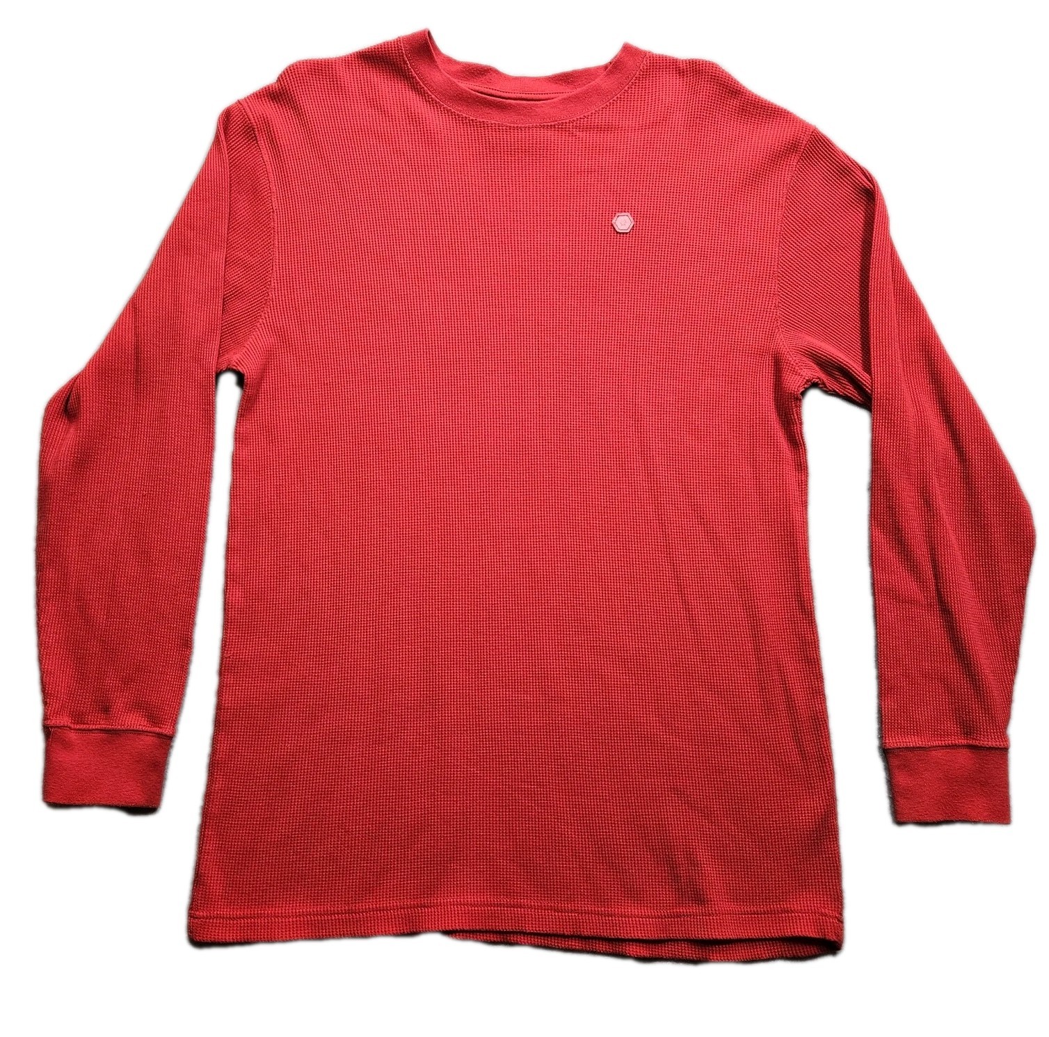 Southpole Waffle Knit Thermal Shirt Mens XL Fire Engine Red Fitted Slim Classic