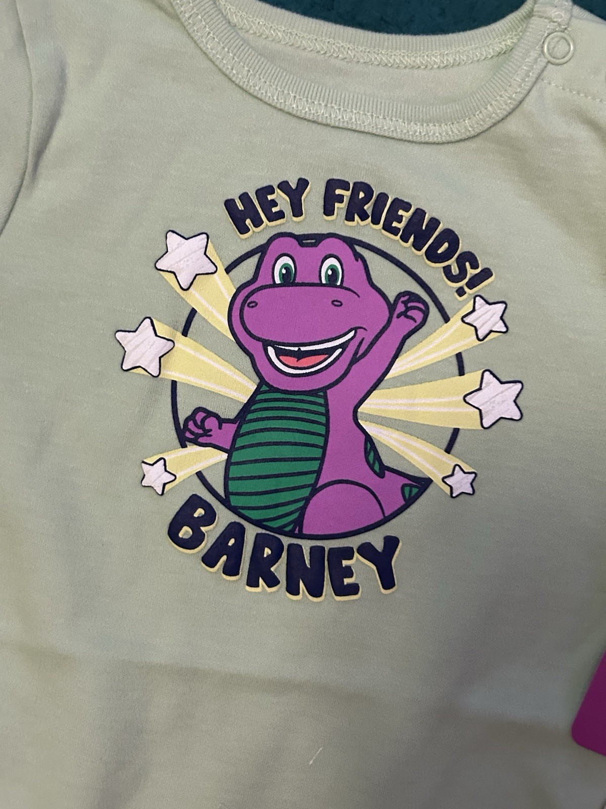 Barney And Friends Tv Show Cartoon Baby One Piece Set Of 2 Size 12Month