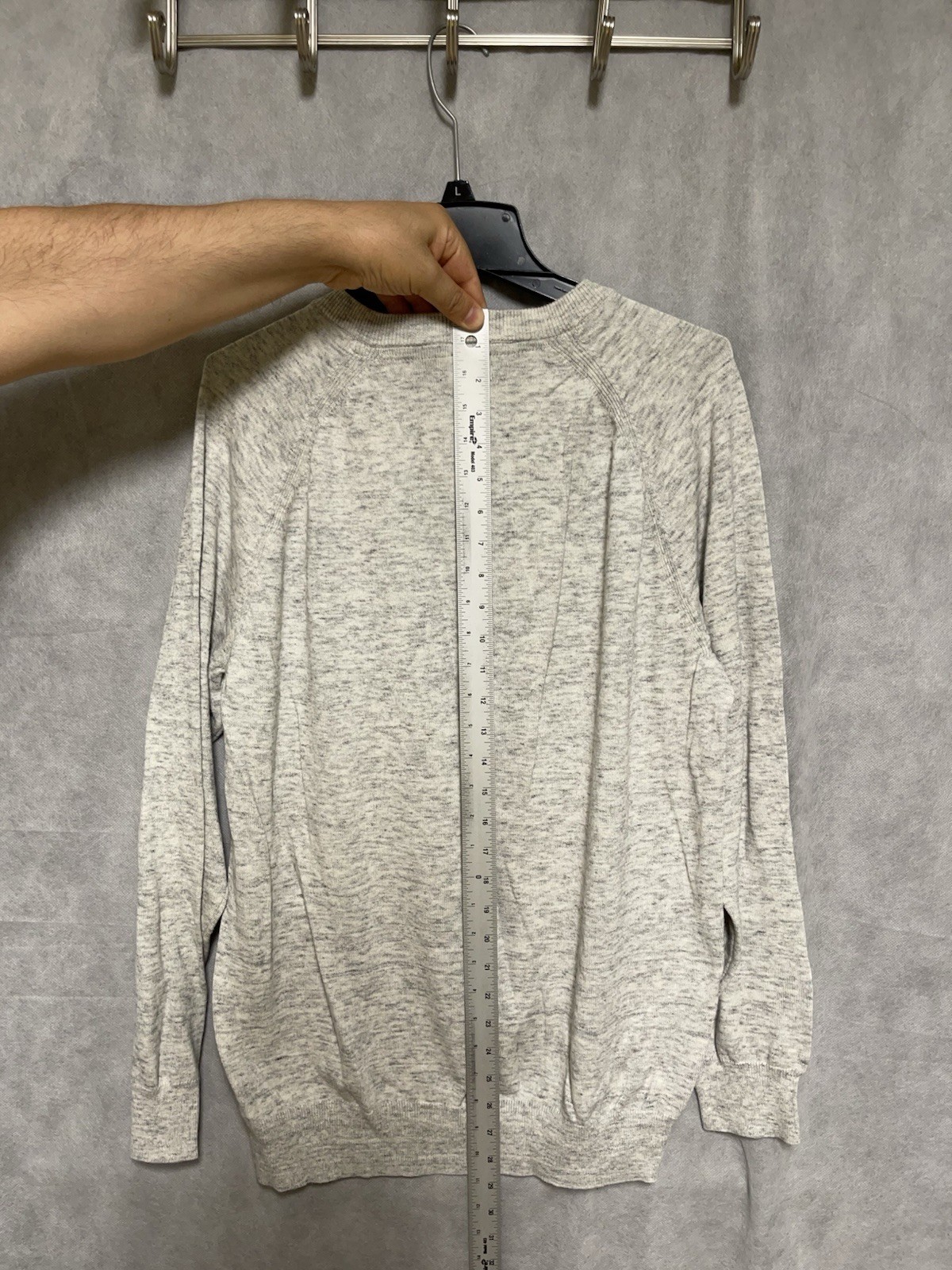 Porter & Ash Shirt Men XL Gray Henley Periwinkle Sweater Golf Tee Casual Soft